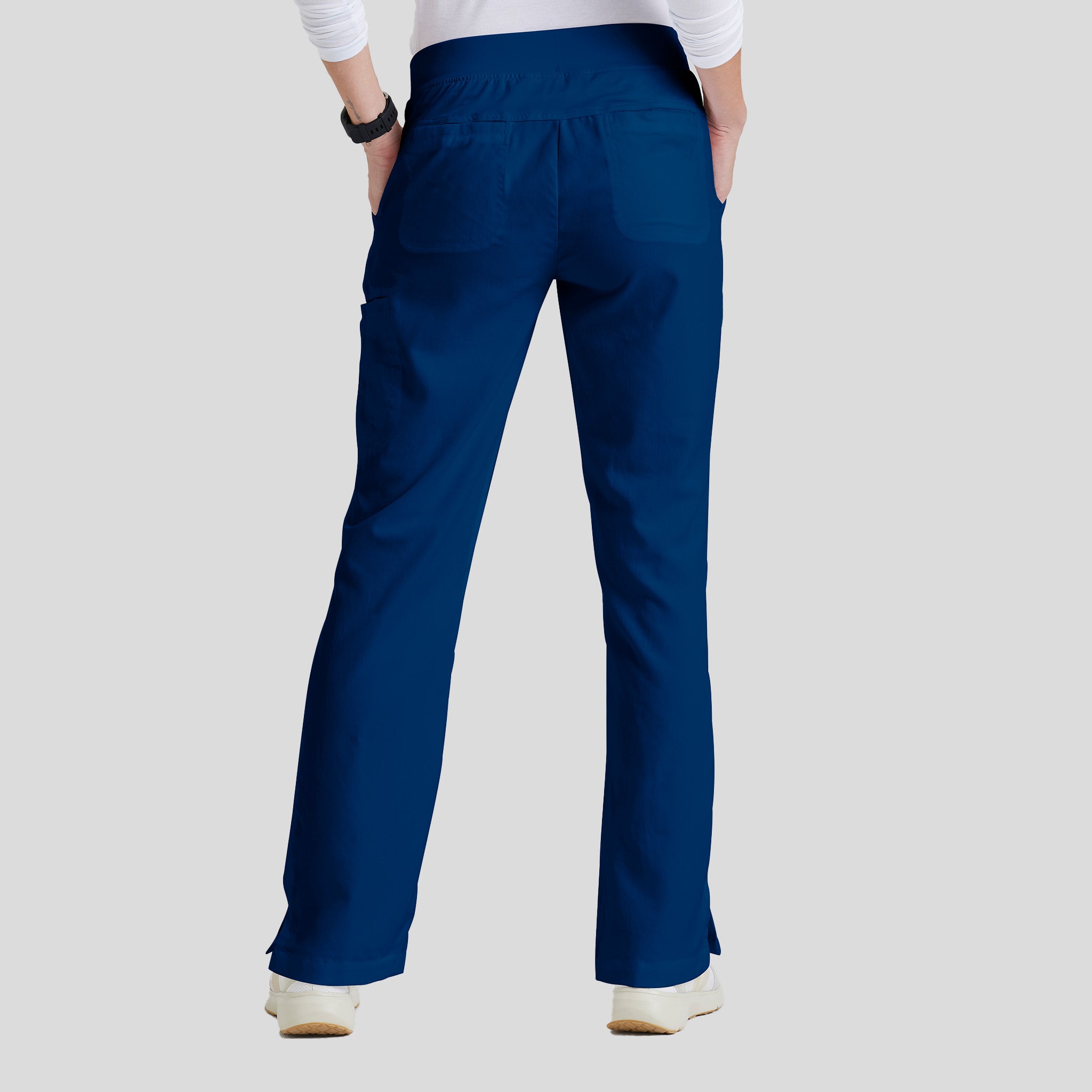 Mia 6-Pocket Low-Rise Straight Leg Scrub Pant | Indigo