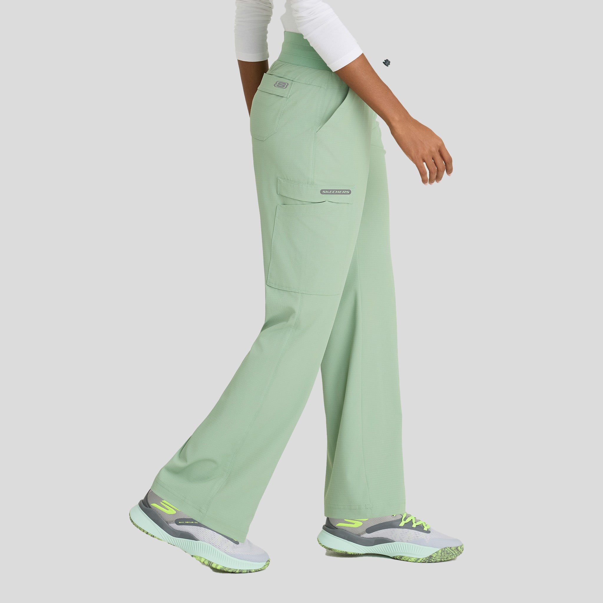 Explore 5-Pocket Knit Waistband Fit & Flare Pant | Field Green