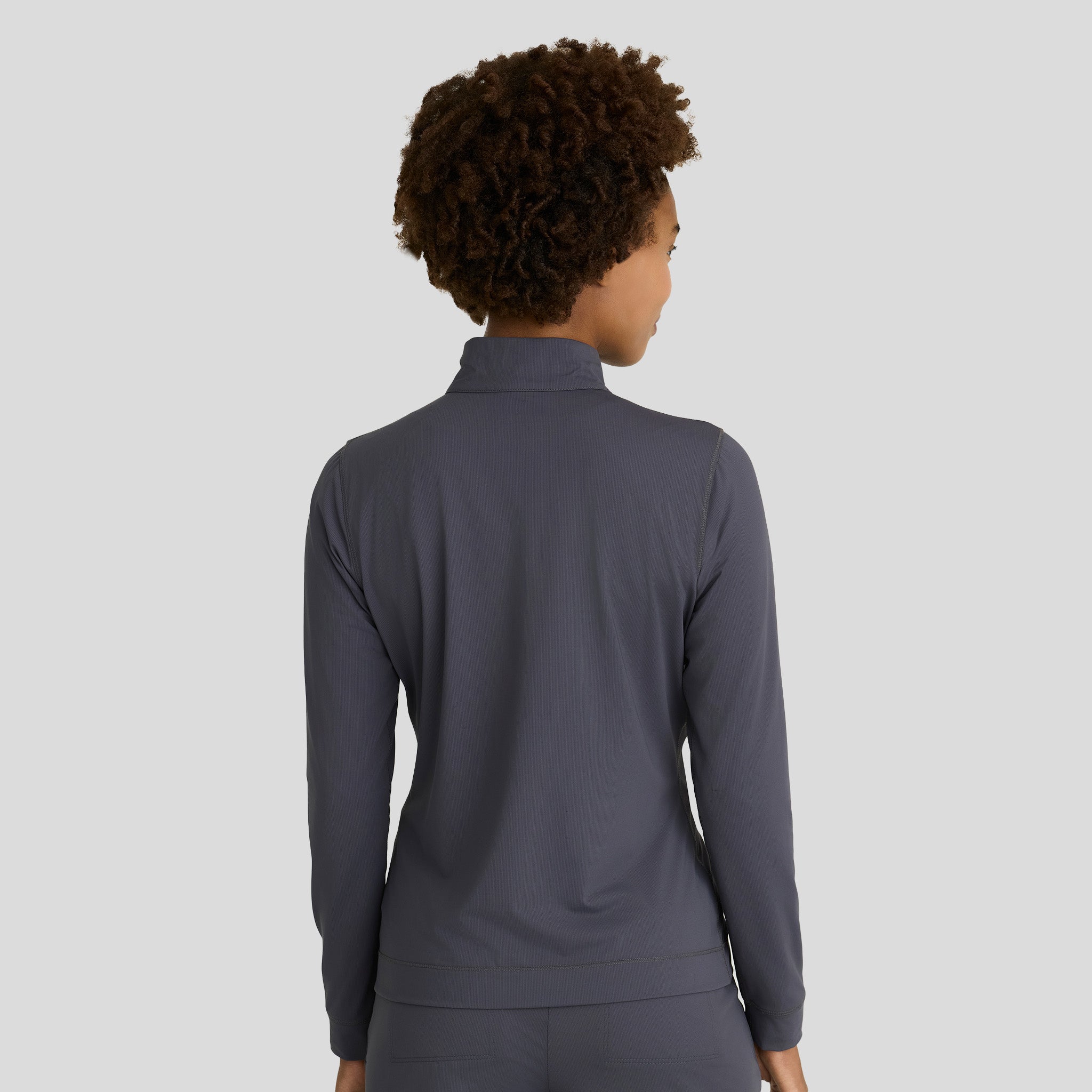 Atlas Women's Mock Neck Long Sleeve Top | Pewter