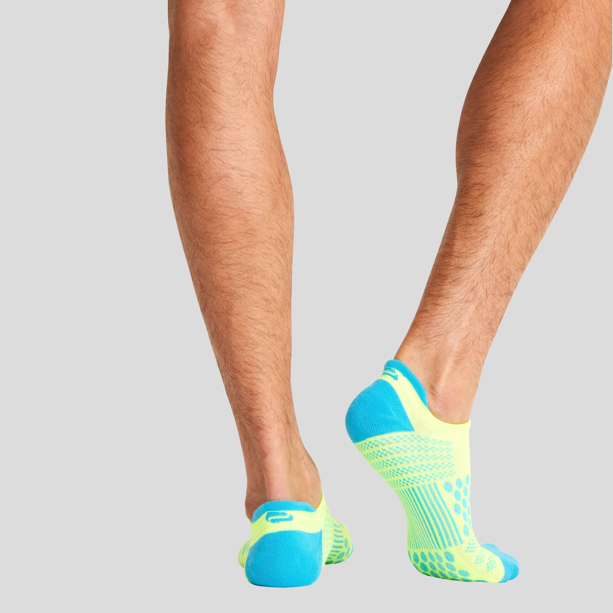 Hustle Athletic Ankle Sock | Hyper Yellow/Turquoise