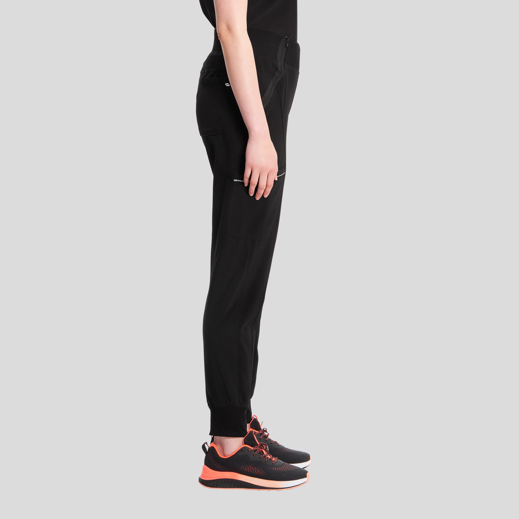 Infinity Elastic Waistband Jogger Scrub Pant | Black