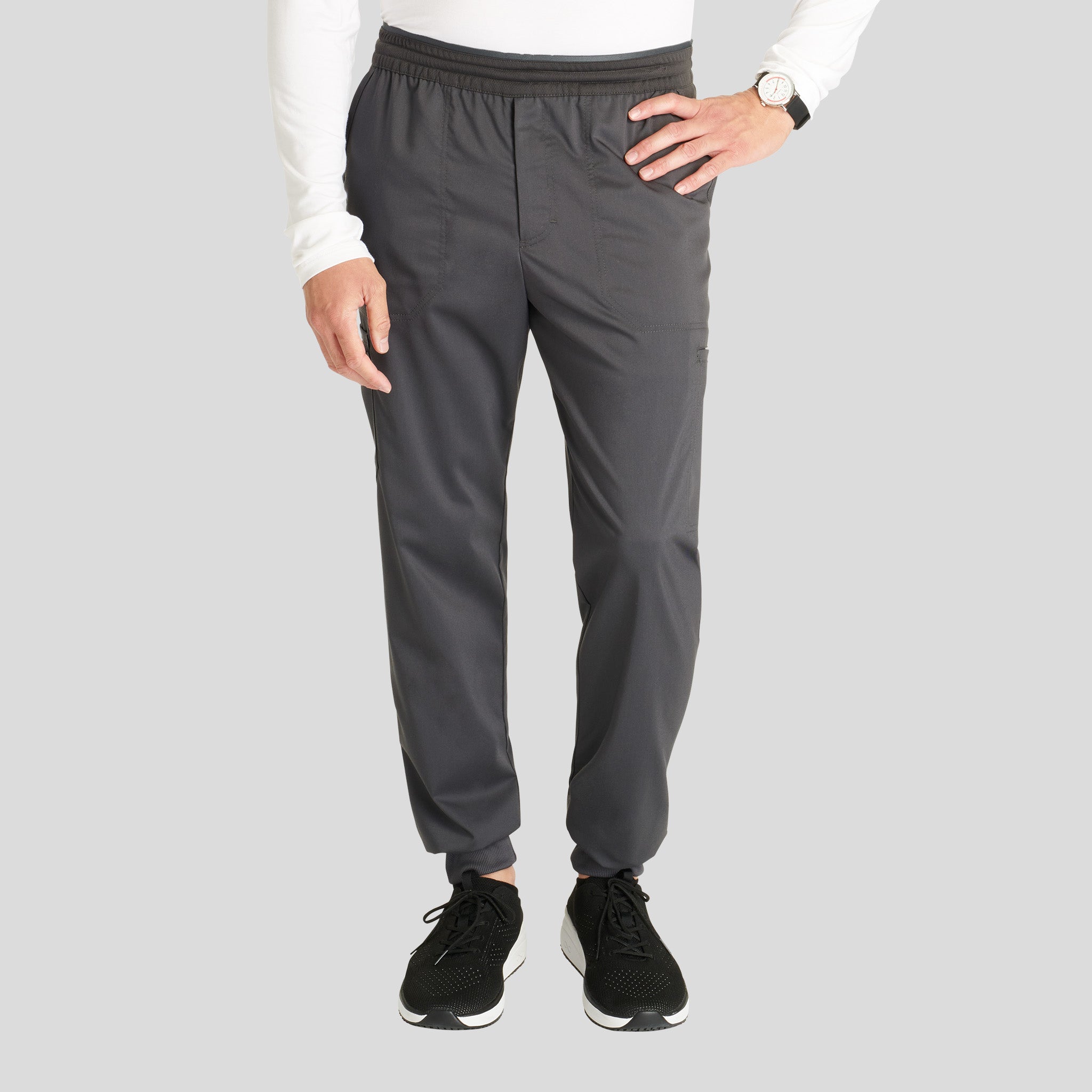 Men's Mesh Trim Jogger Scrub Pant | Pewter