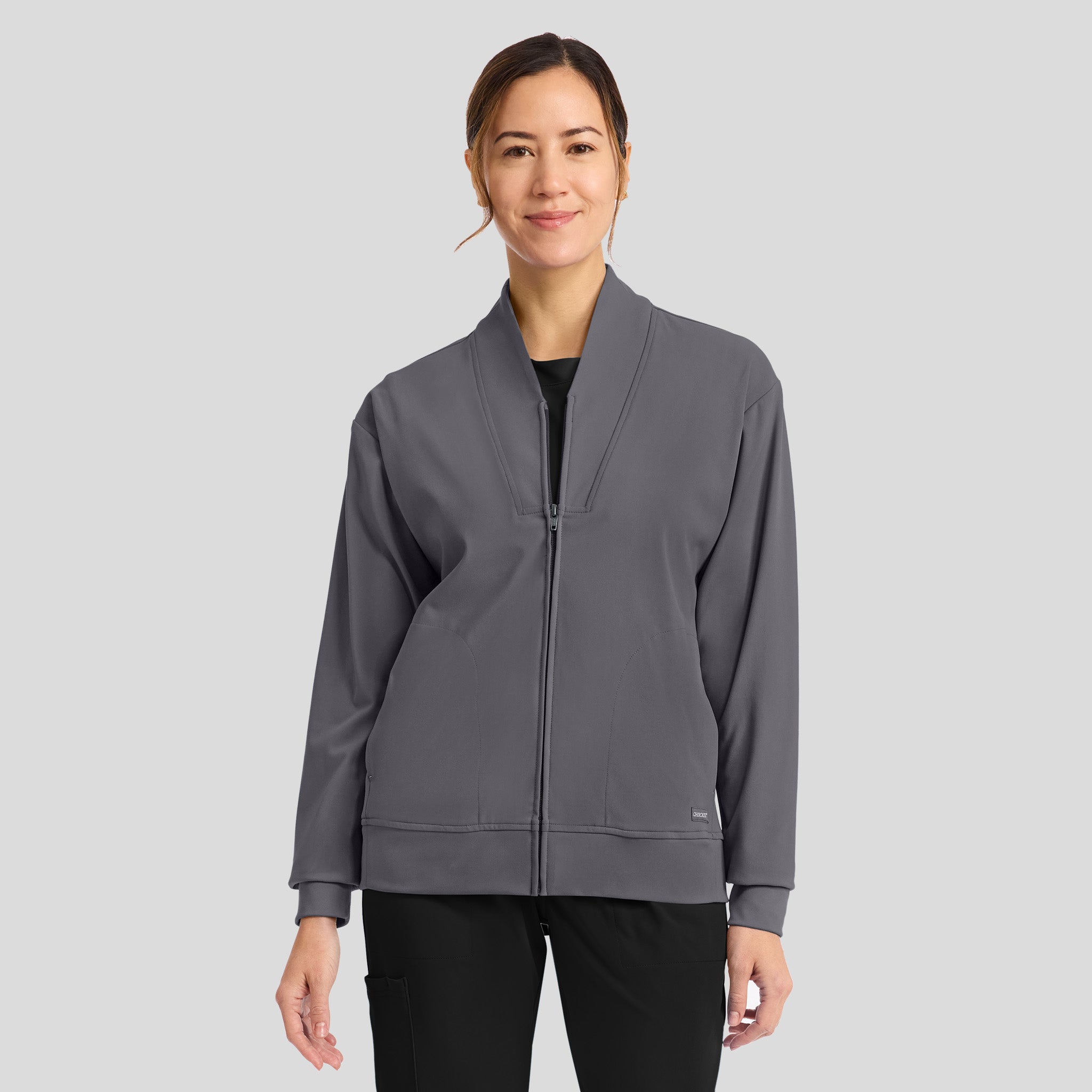 Achieve Warm-Up Scrub Jacket | Pewter