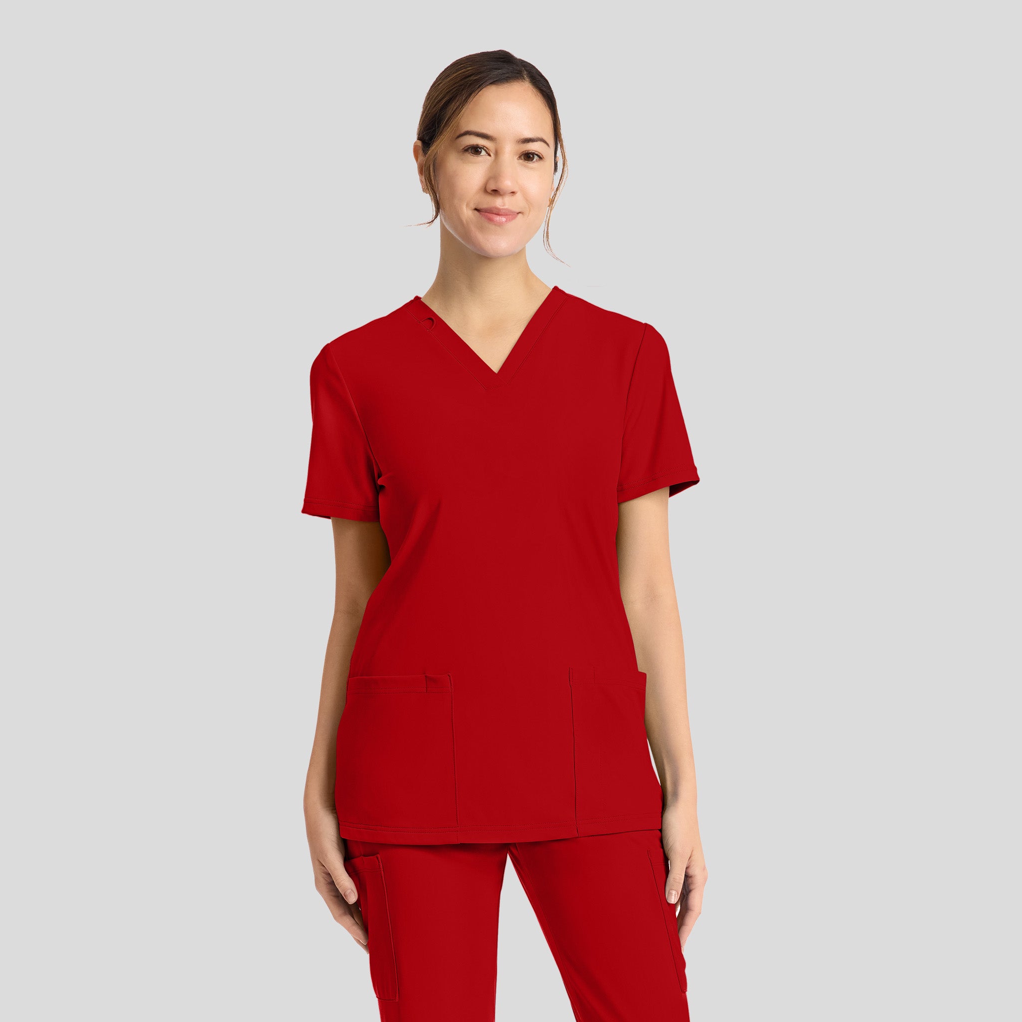 Achieve 2-Pocket Scrub Top | Red