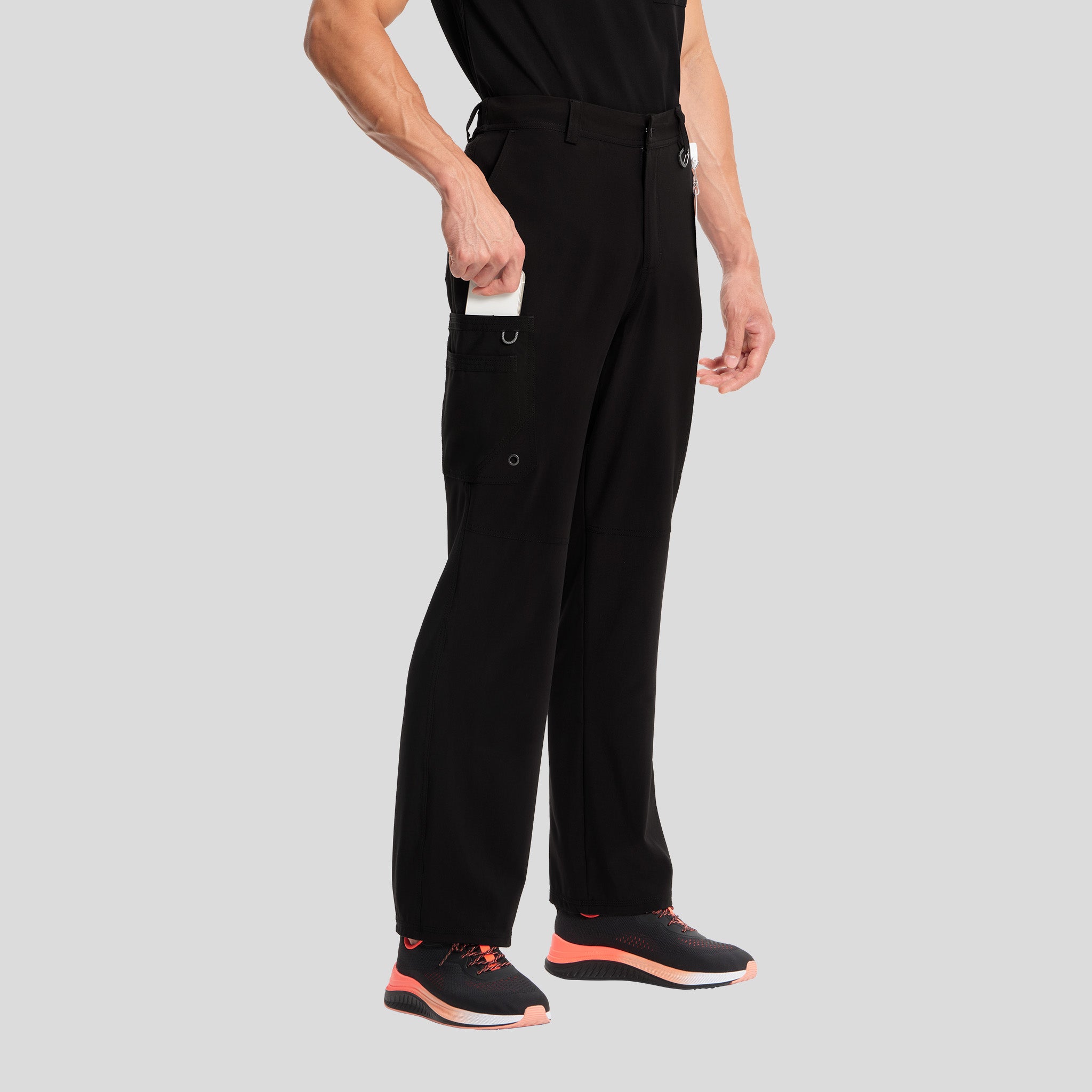 Men's Zip Fly Cargo Scrub Pant | Black