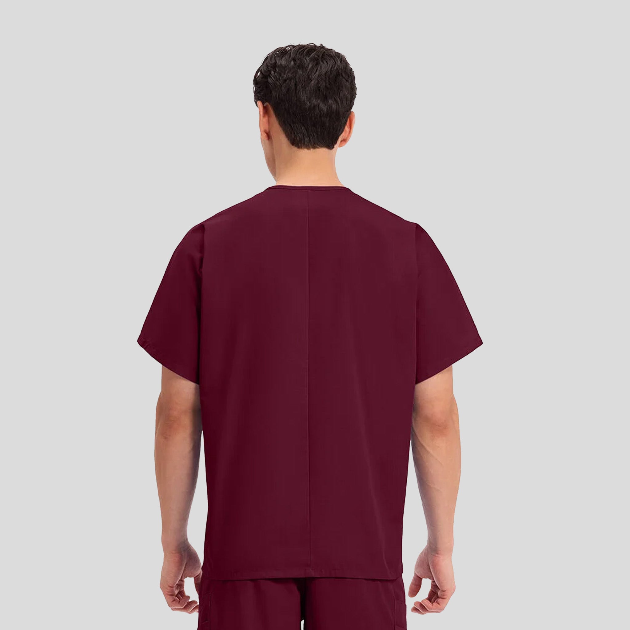Unisex V-Neck 1 Pocket | Wine