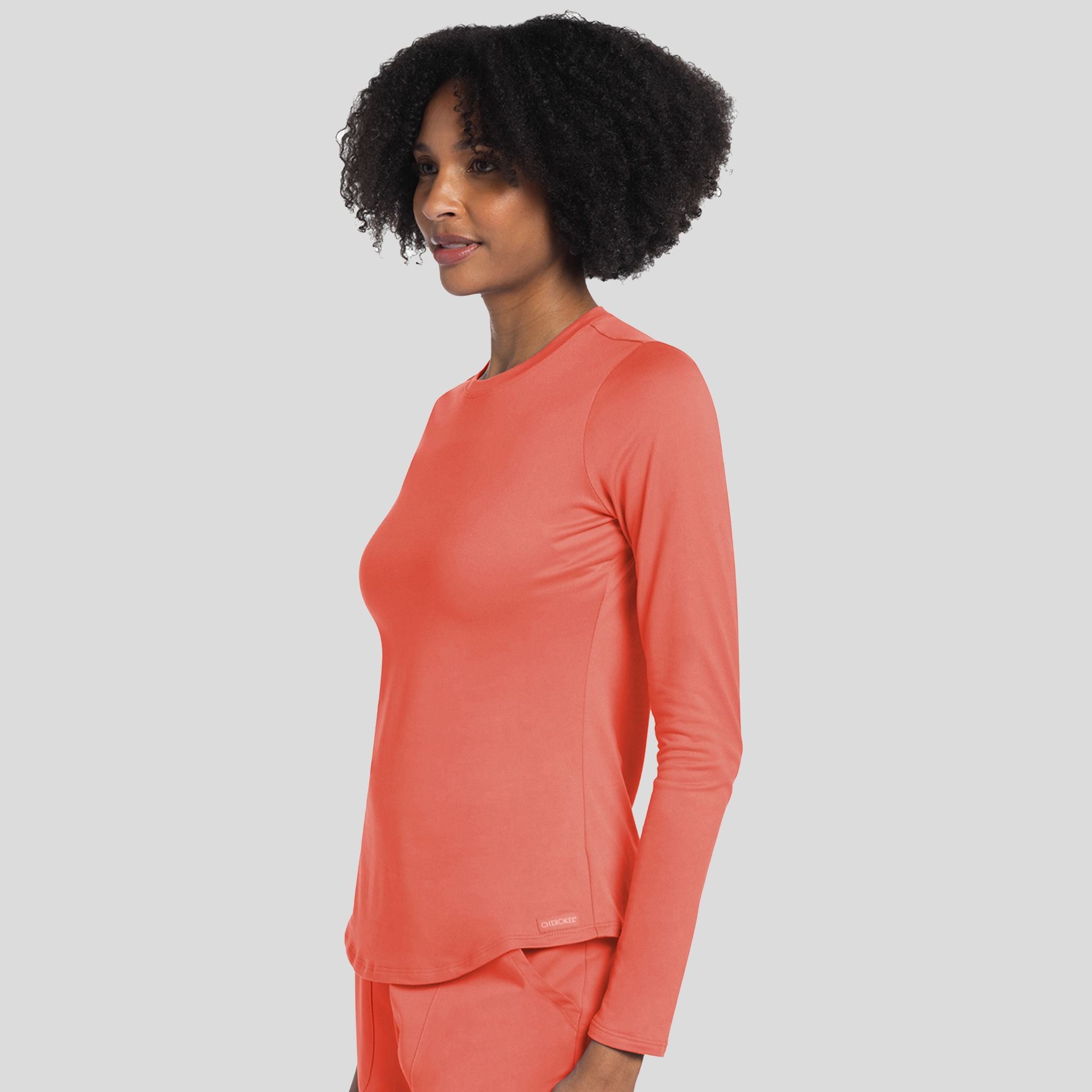 Long Sleeve Underscrub Knit Tee | Coral