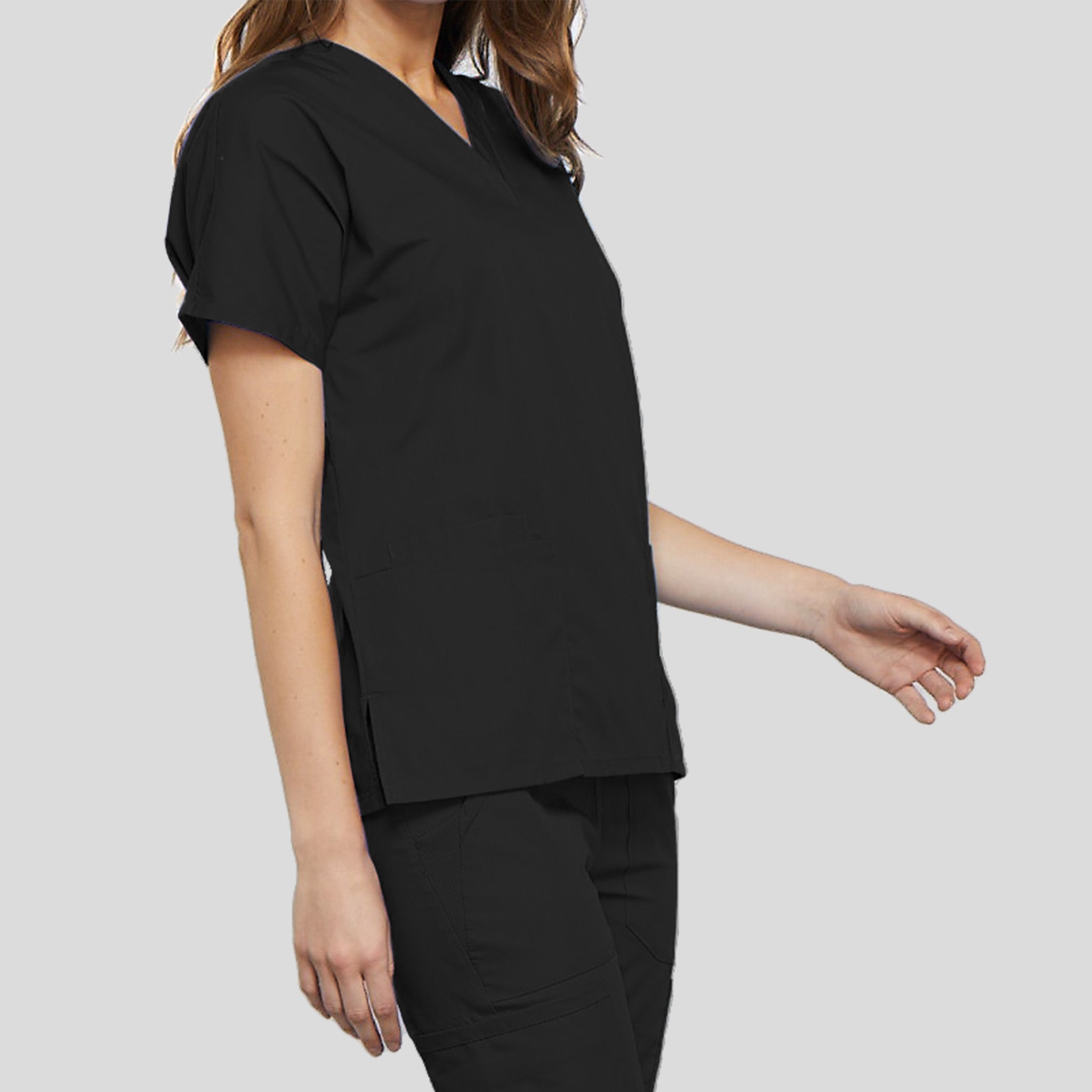 Women's V-Neck 2 Pocket | Black