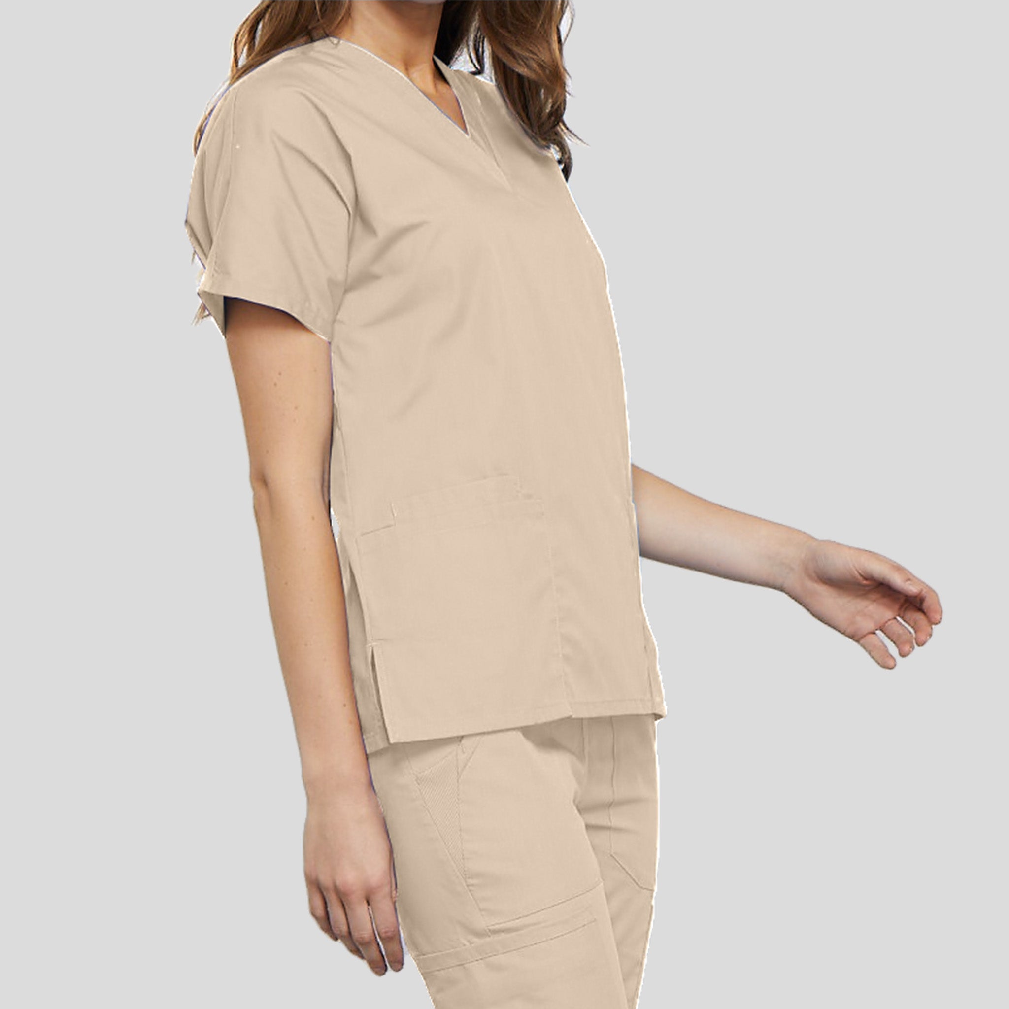 Women's V-Neck 2 Pocket | Khaki