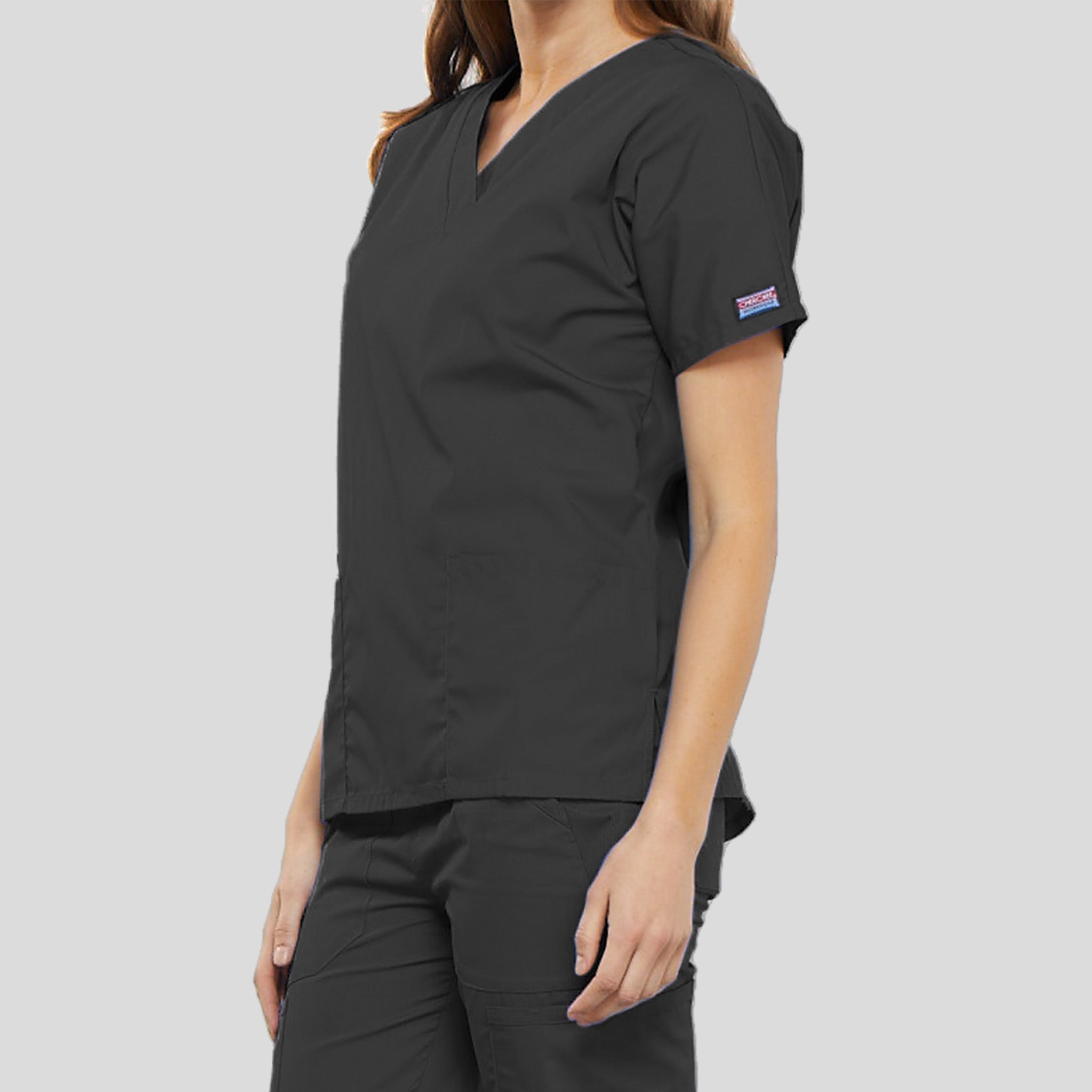 Women's V-Neck 2 Pocket | Pewter