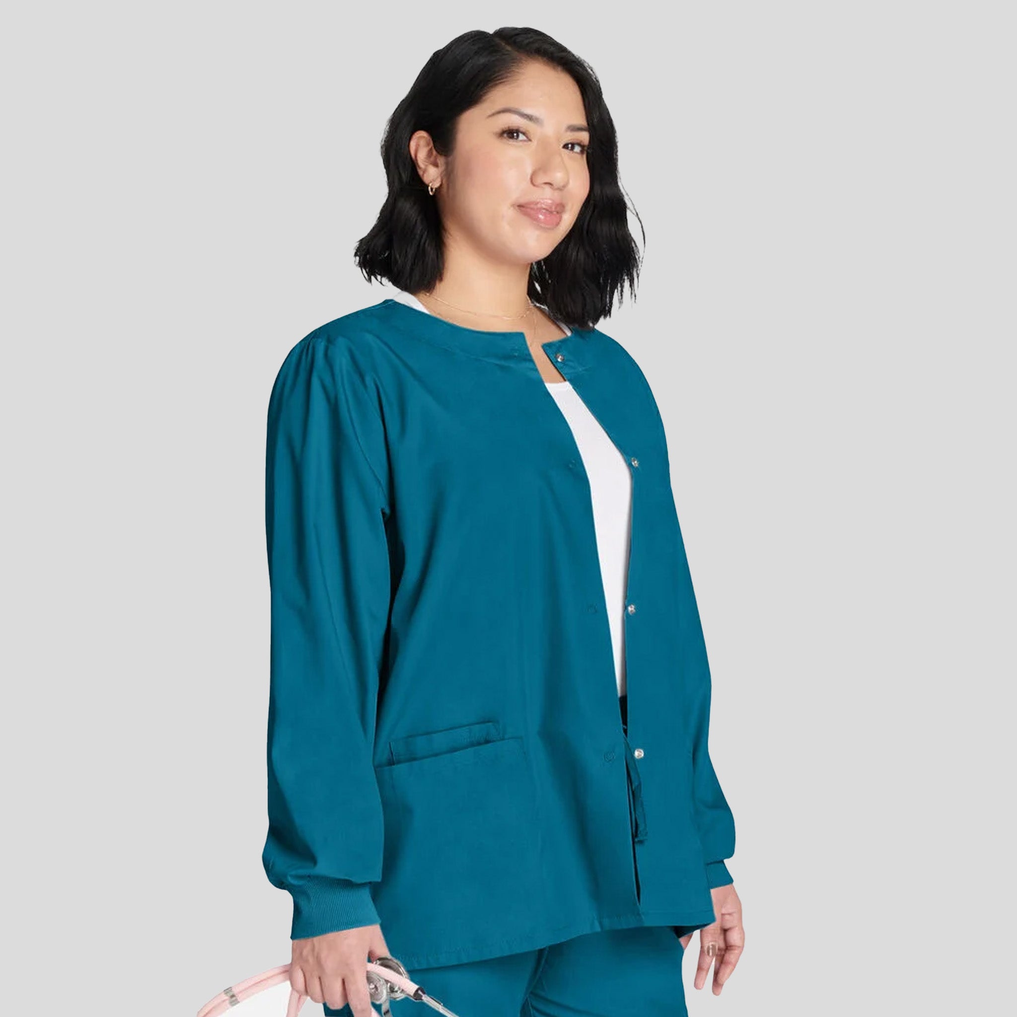 Women's Snap Front Jacket | Caribbean