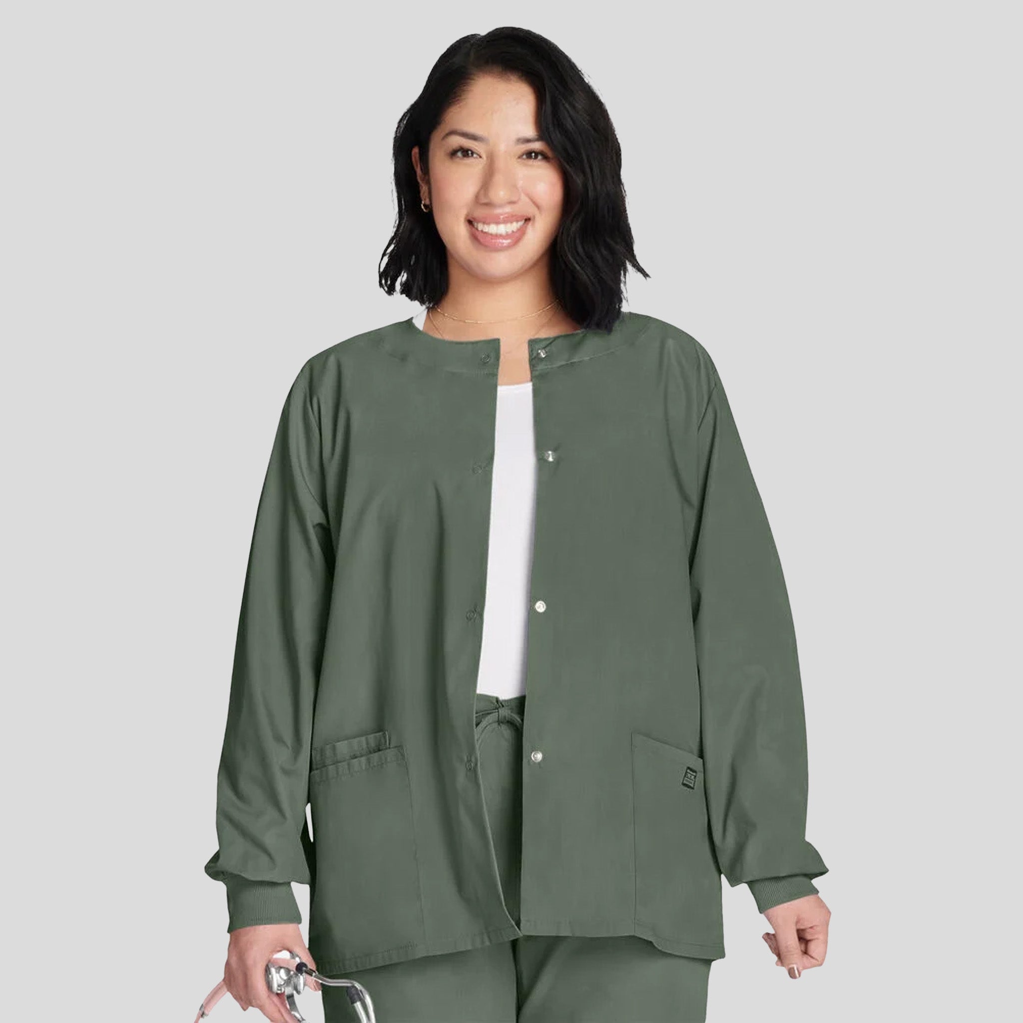 Women's Snap Front Jacket | Olive