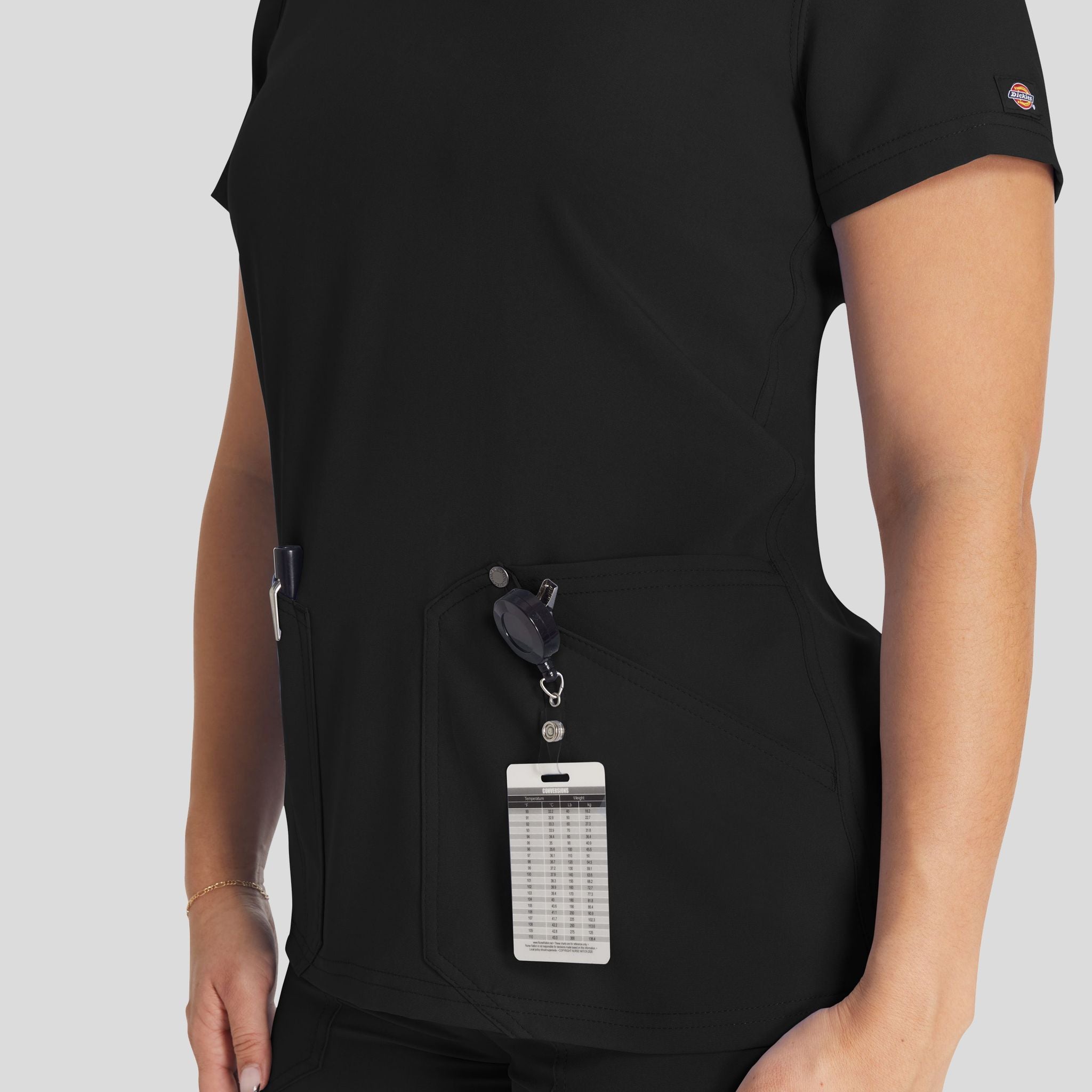 Women's V-Neck Scrub Top | Black