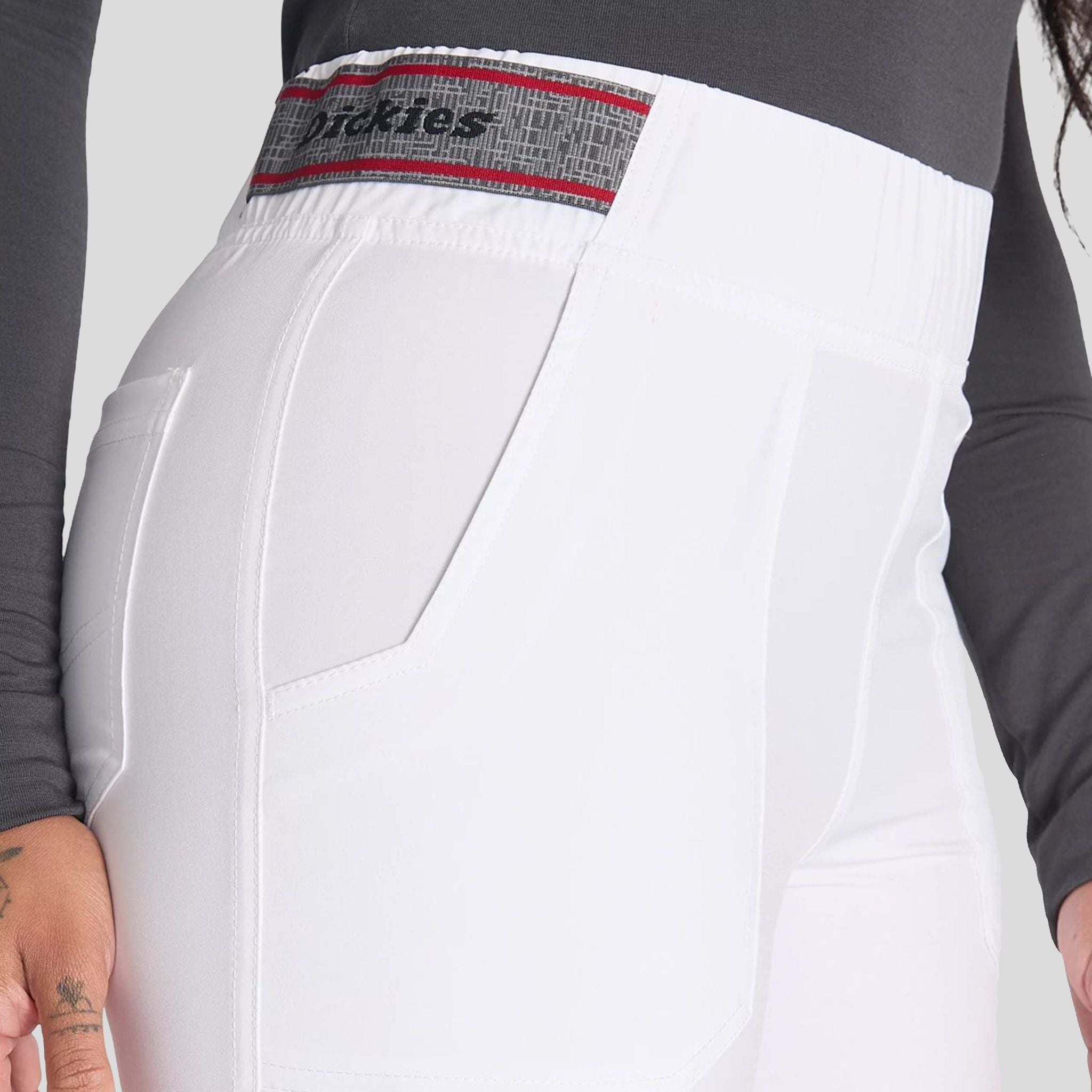 Women's Mid Rise Jogger Scrub Pant | White