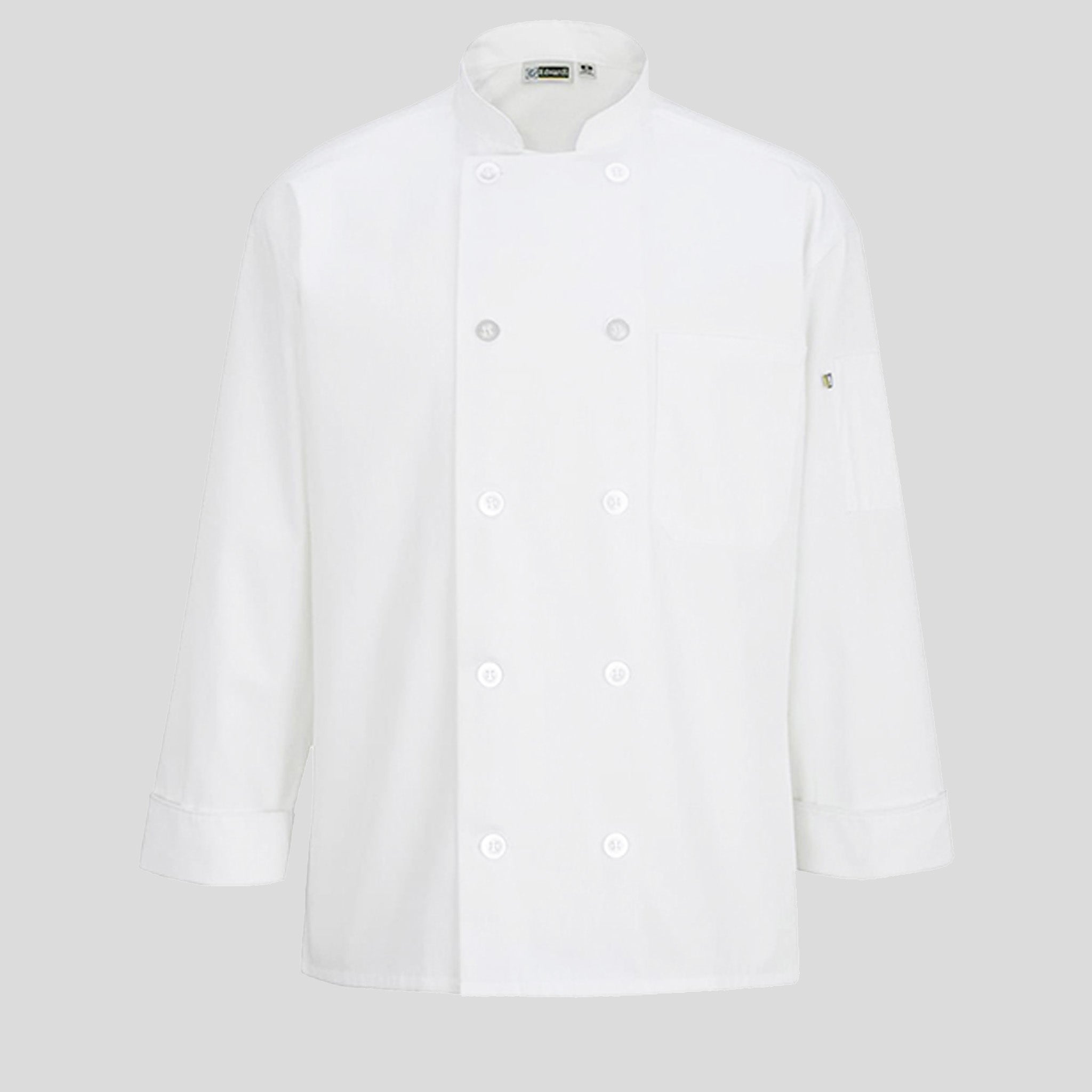 Mesh Back Chef Coat- 10 Buttons | White