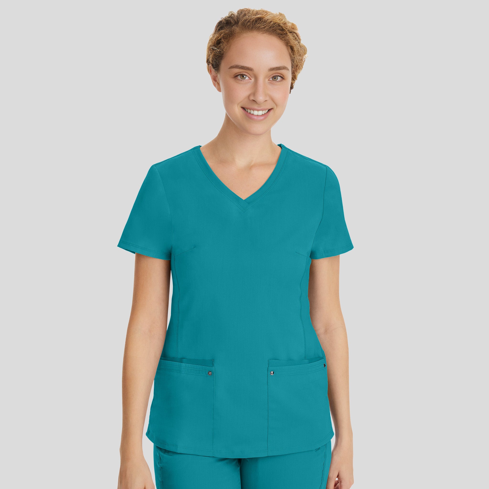 Juliet V-Neck Yoga Scrub Top | Teal