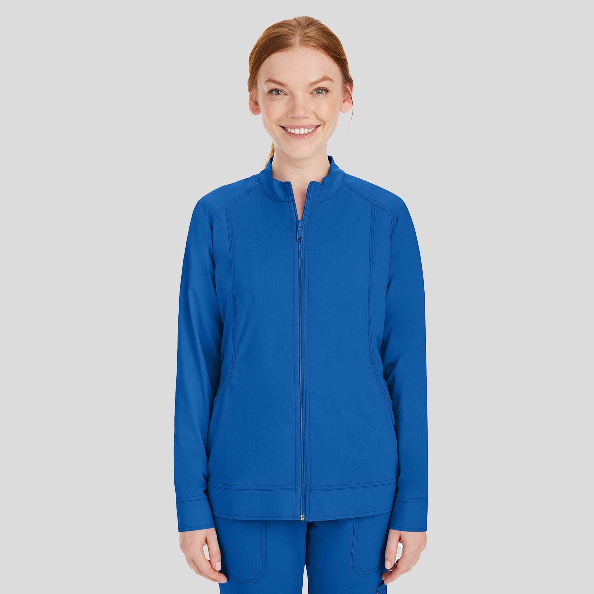 Dakota Zip Front Scrub Jacket | Royal