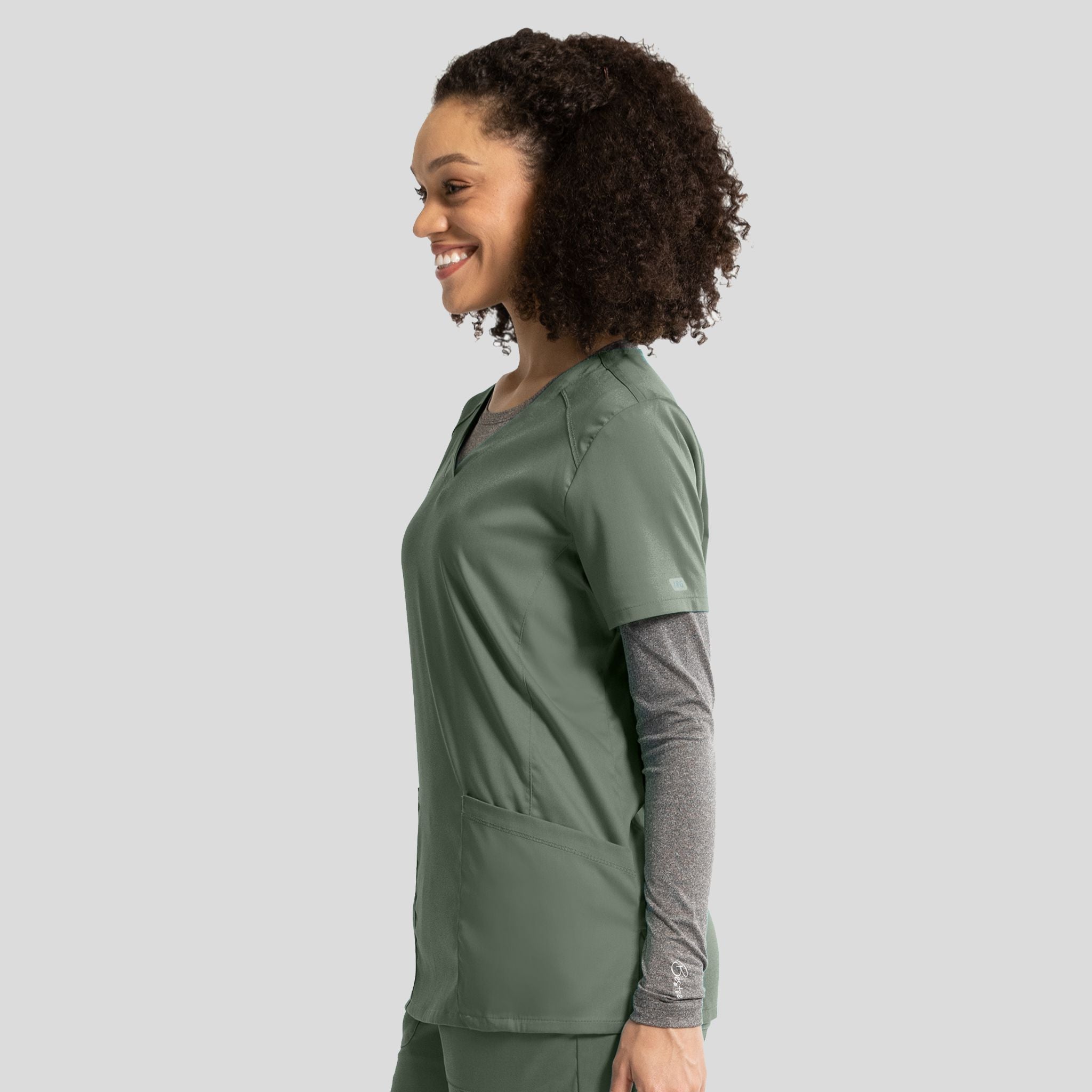 Womenβs V-Neck Top | Olive