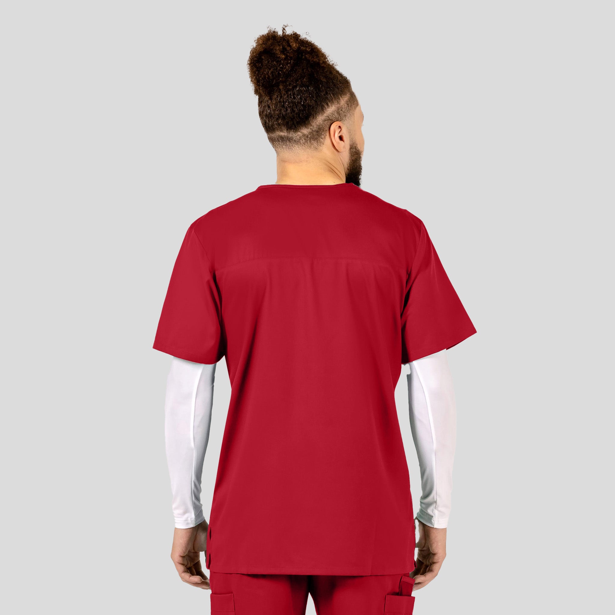Menβs V-Neck Top | Red