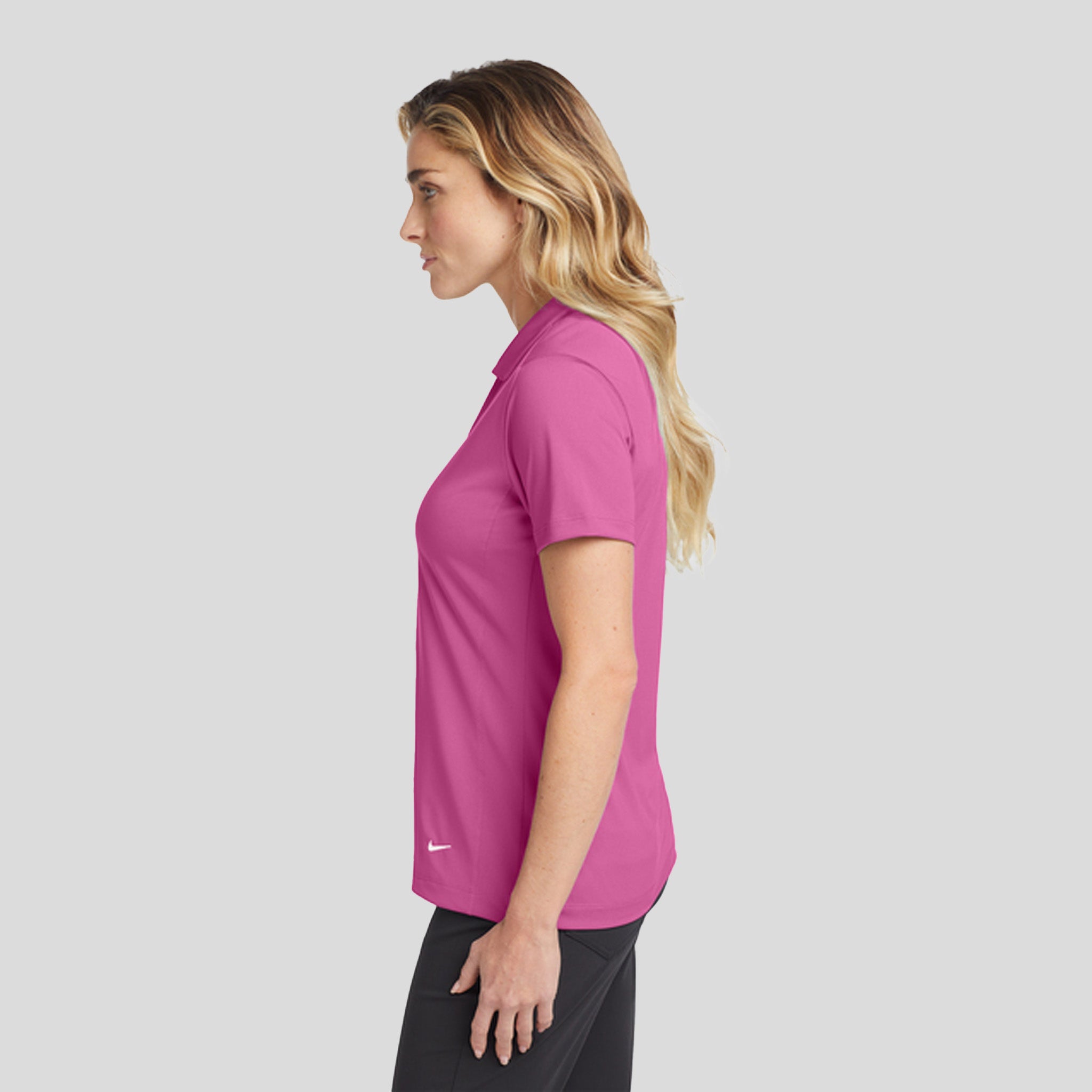 Women's Dri-FIT Vertical Mesh Polo | Pink Fire
