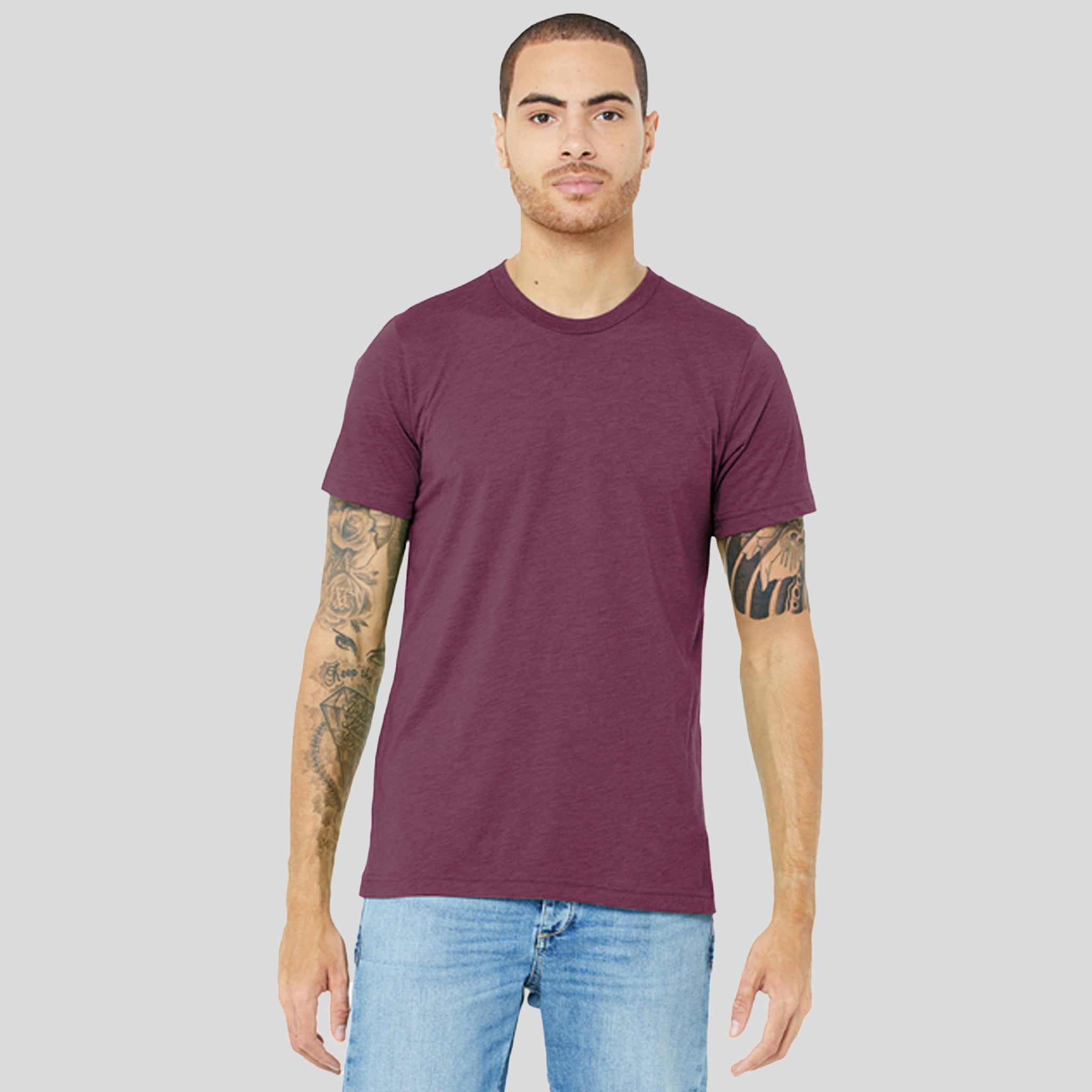 Unisex Triblend Short Sleeve Tee | Maroon Triblend