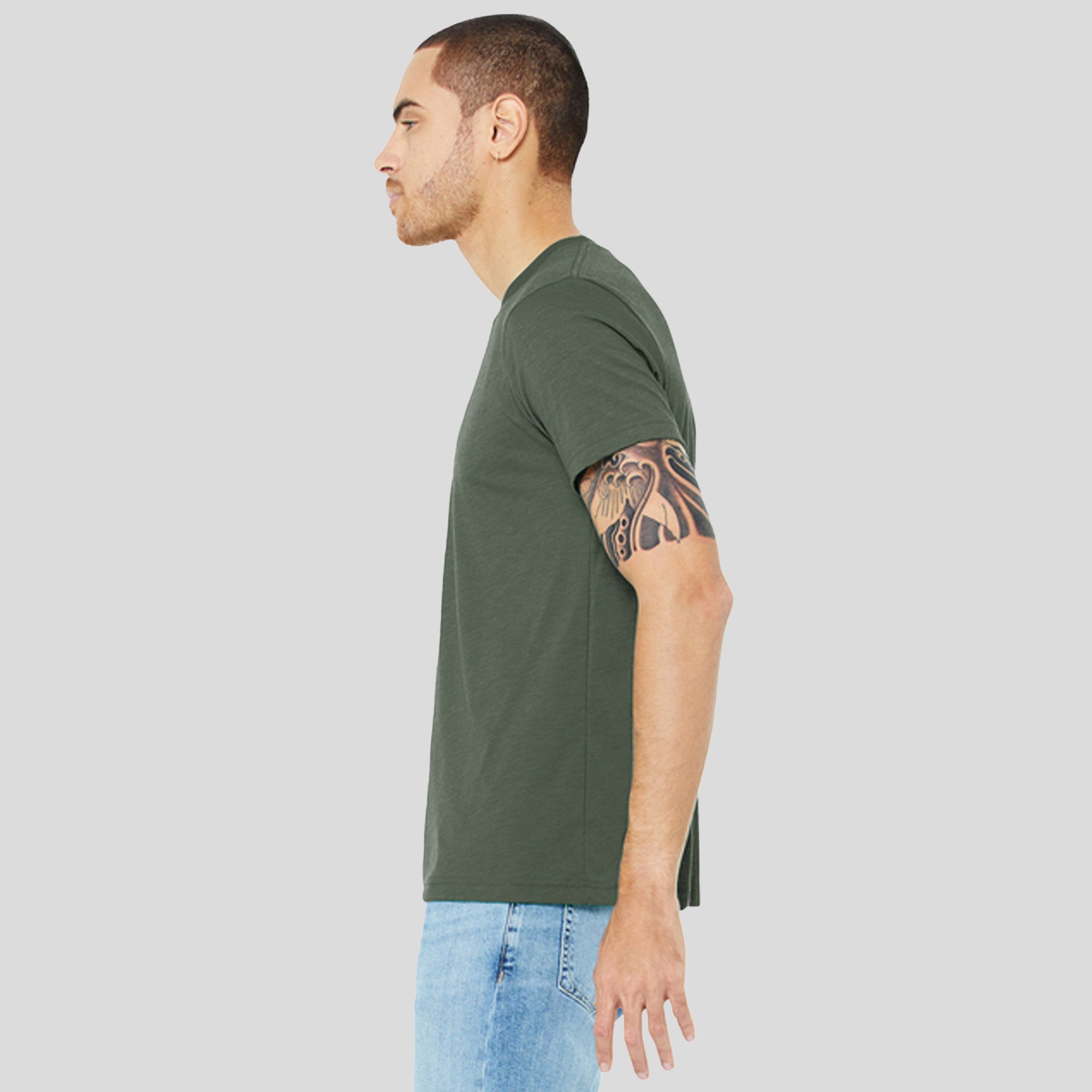 Unisex Triblend Short Sleeve Tee | Military Green Triblend