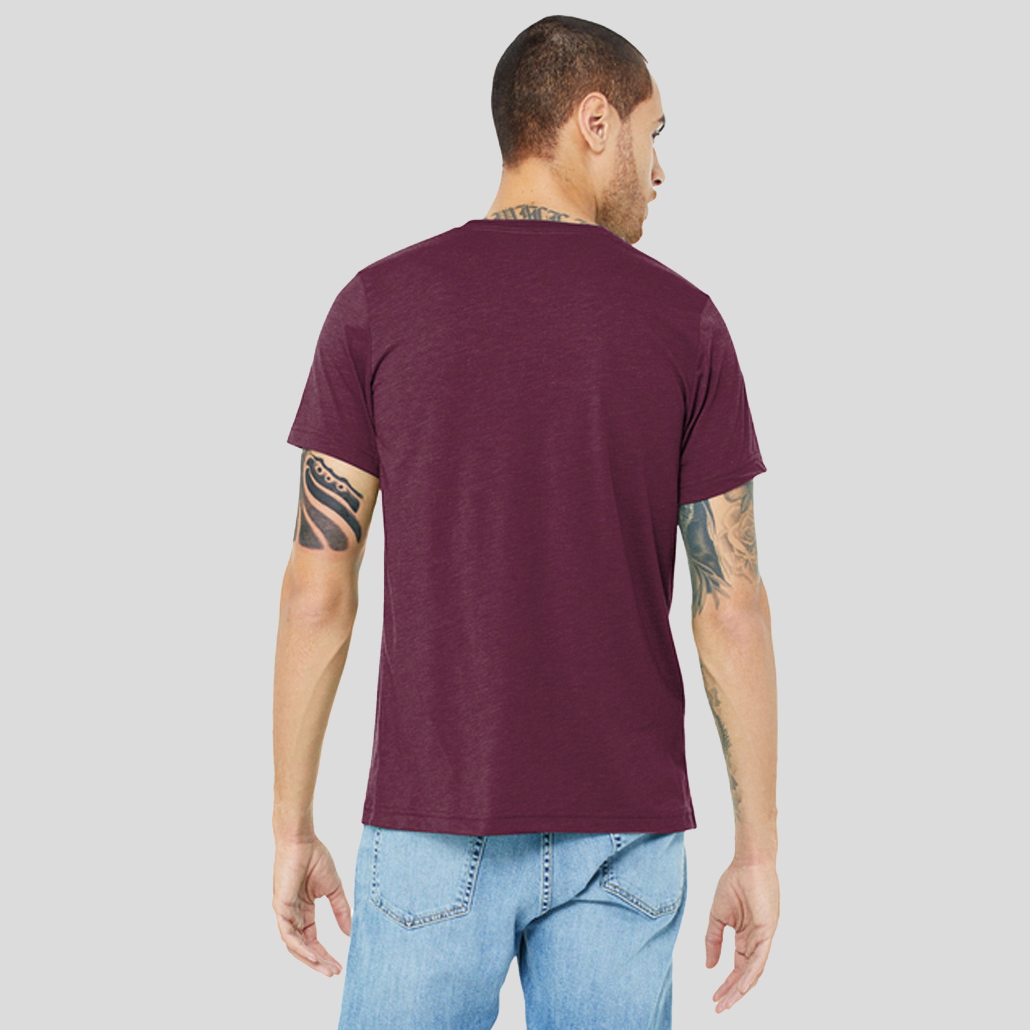Unisex Triblend Short Sleeve Tee | Solid Maroon Triblend