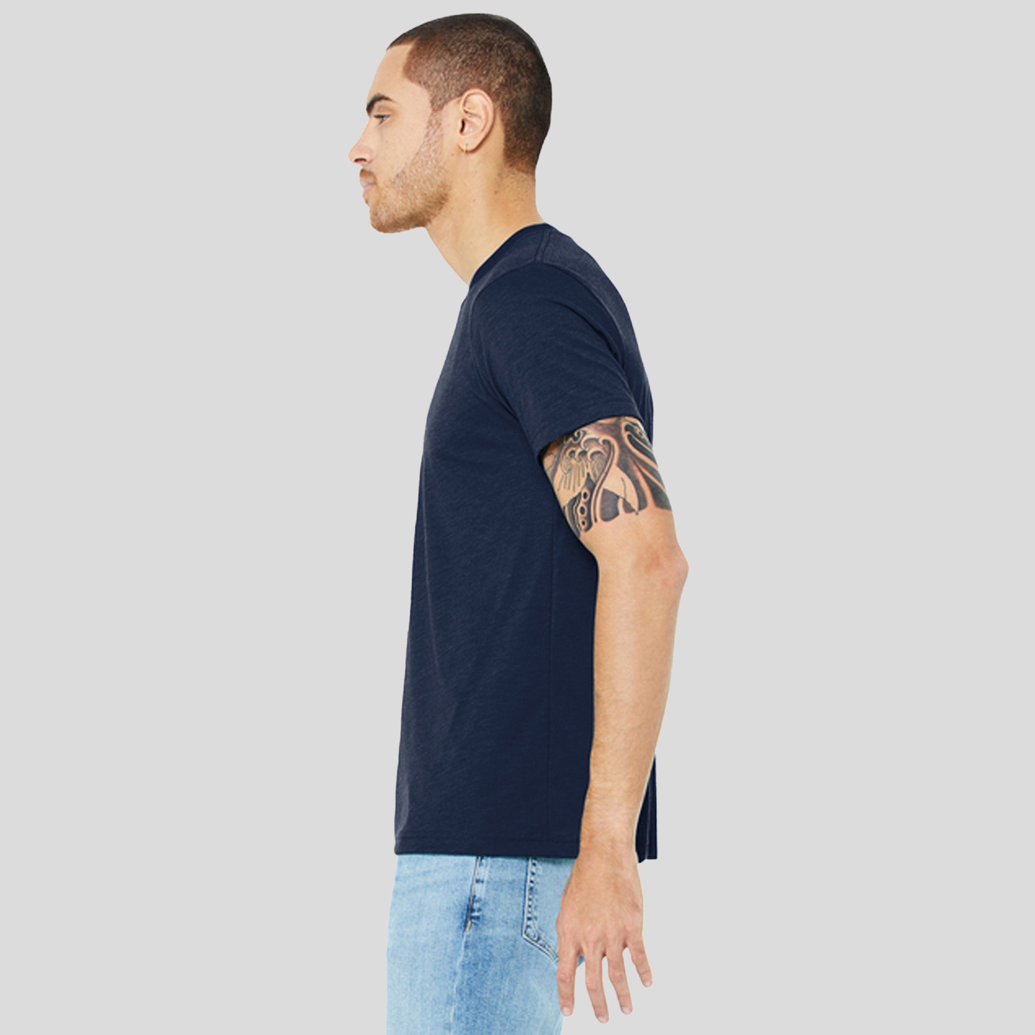 Unisex Triblend Short Sleeve Tee | Solid Navy Triblend