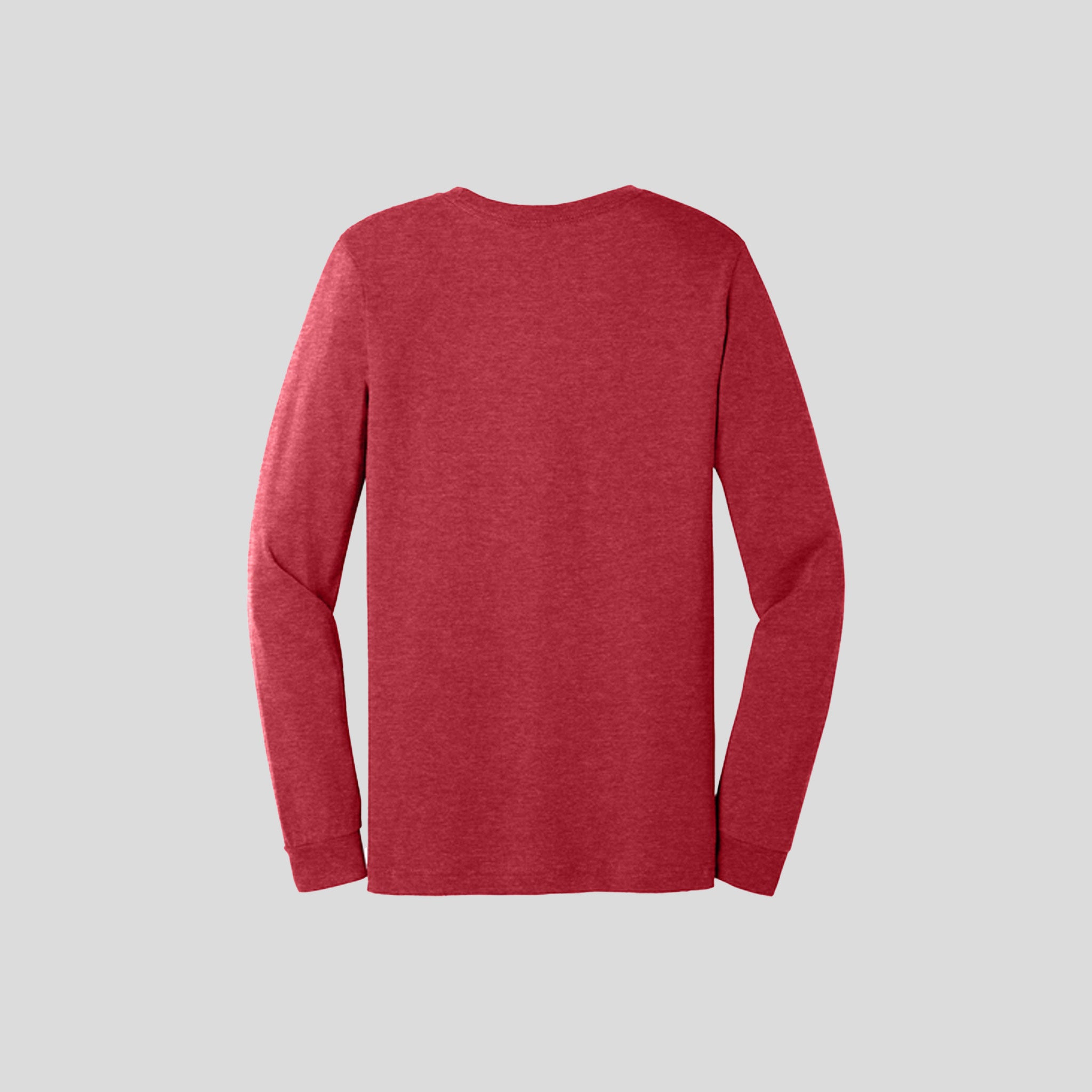 Unisex Heather CVC Long Sleeve Tee | Heather Red
