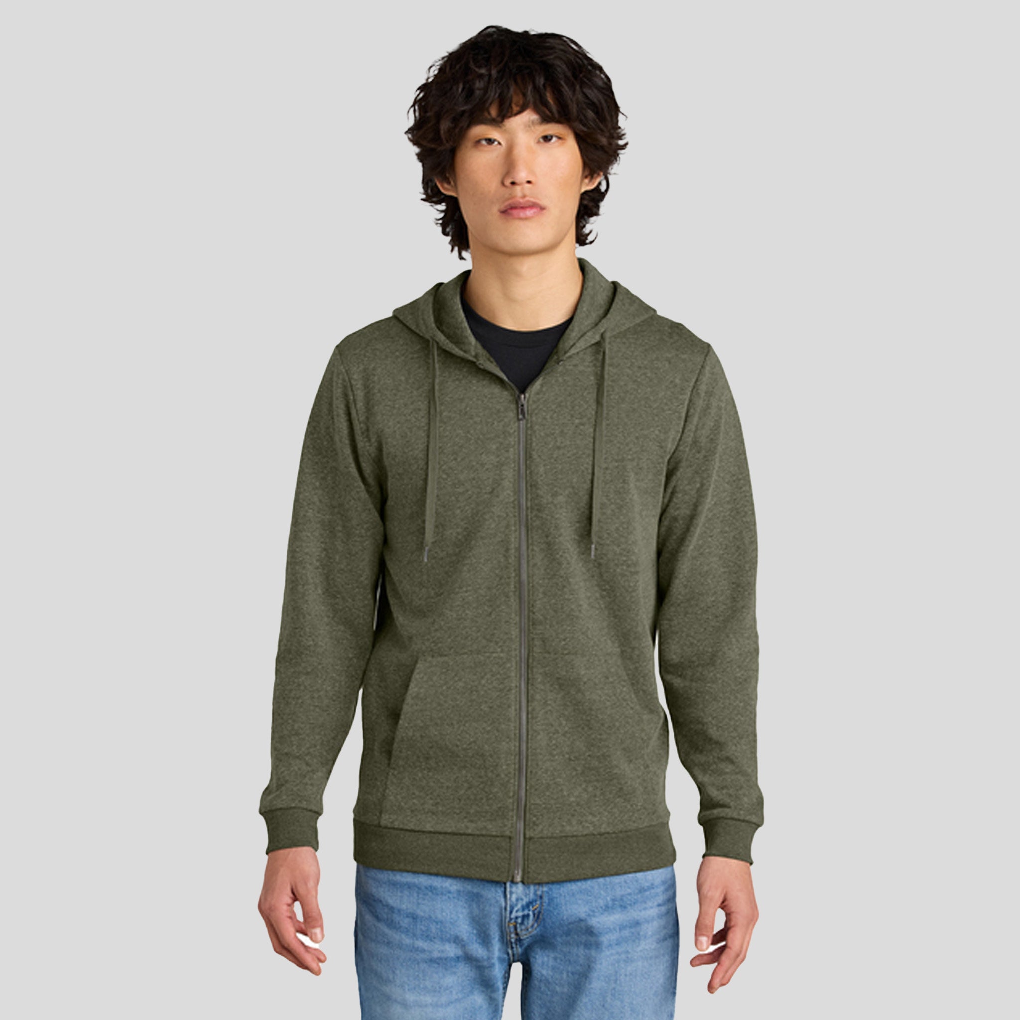 Perfect Triยฎ Fleece Full-Zip Hoodie | Military Green Frost