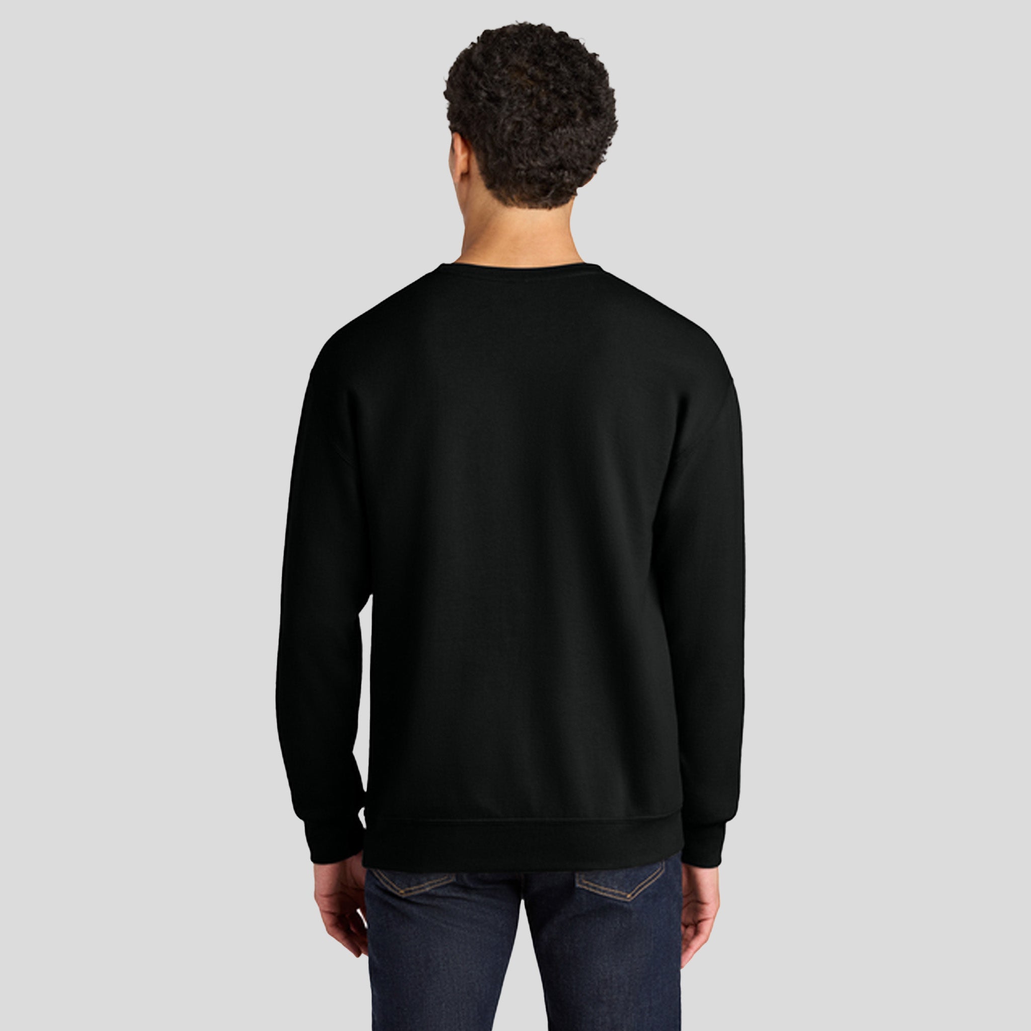 Ultimateβ’ Unisex CVC Ring Spun Crewneck Sweatshirt | Black Ink