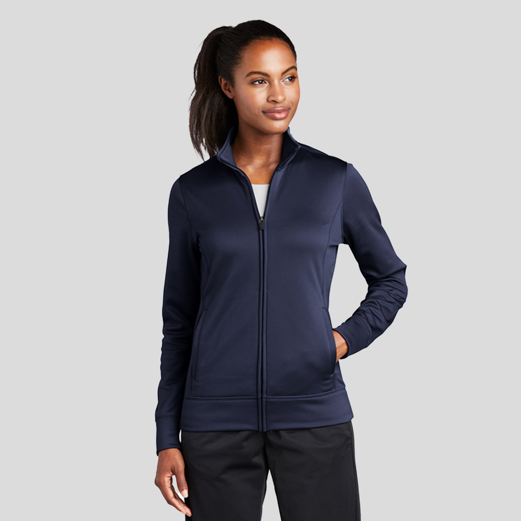 Women's Sport-Wickยฎ Fleece Full-Zip Jacket | Navy