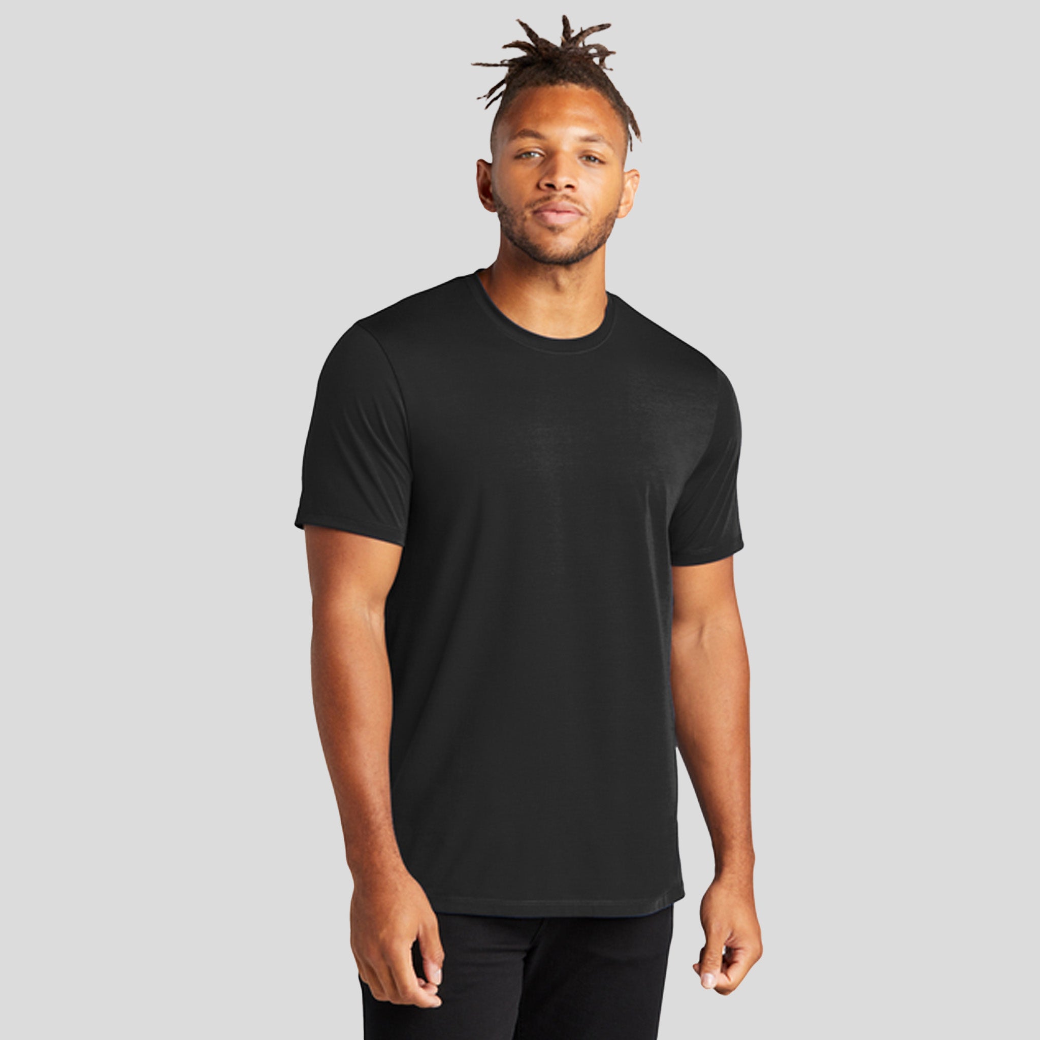 Stretch Jersey Crew | Deep Black