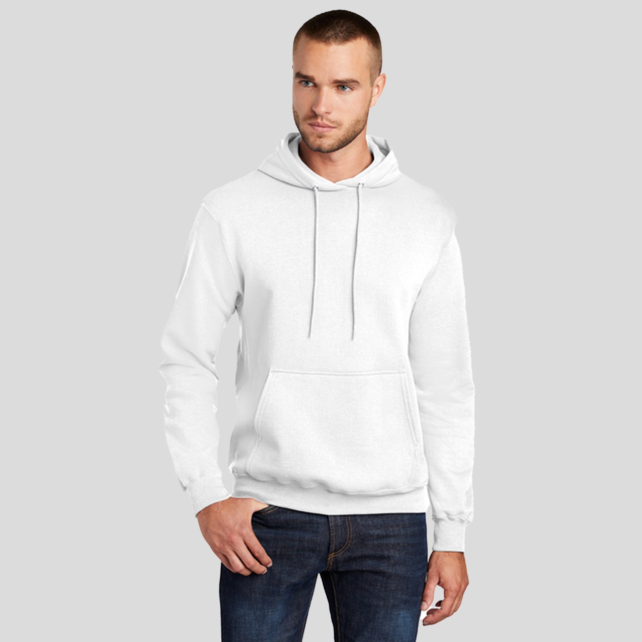Tall Core Fleece Pullover Hooded Sweatshirt | White