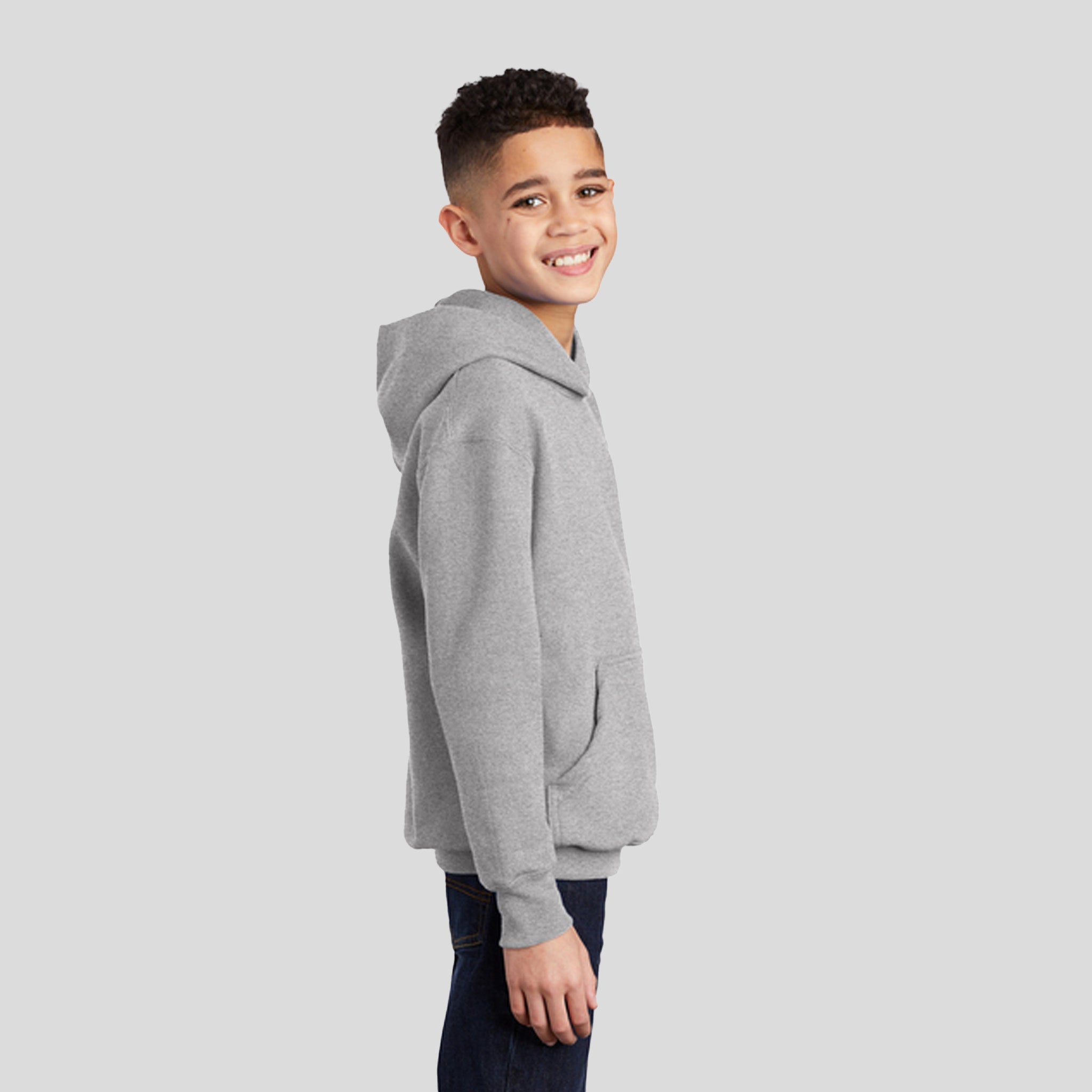 Youth Core Fleece Pullover Hooded Sweatshirt | Ash