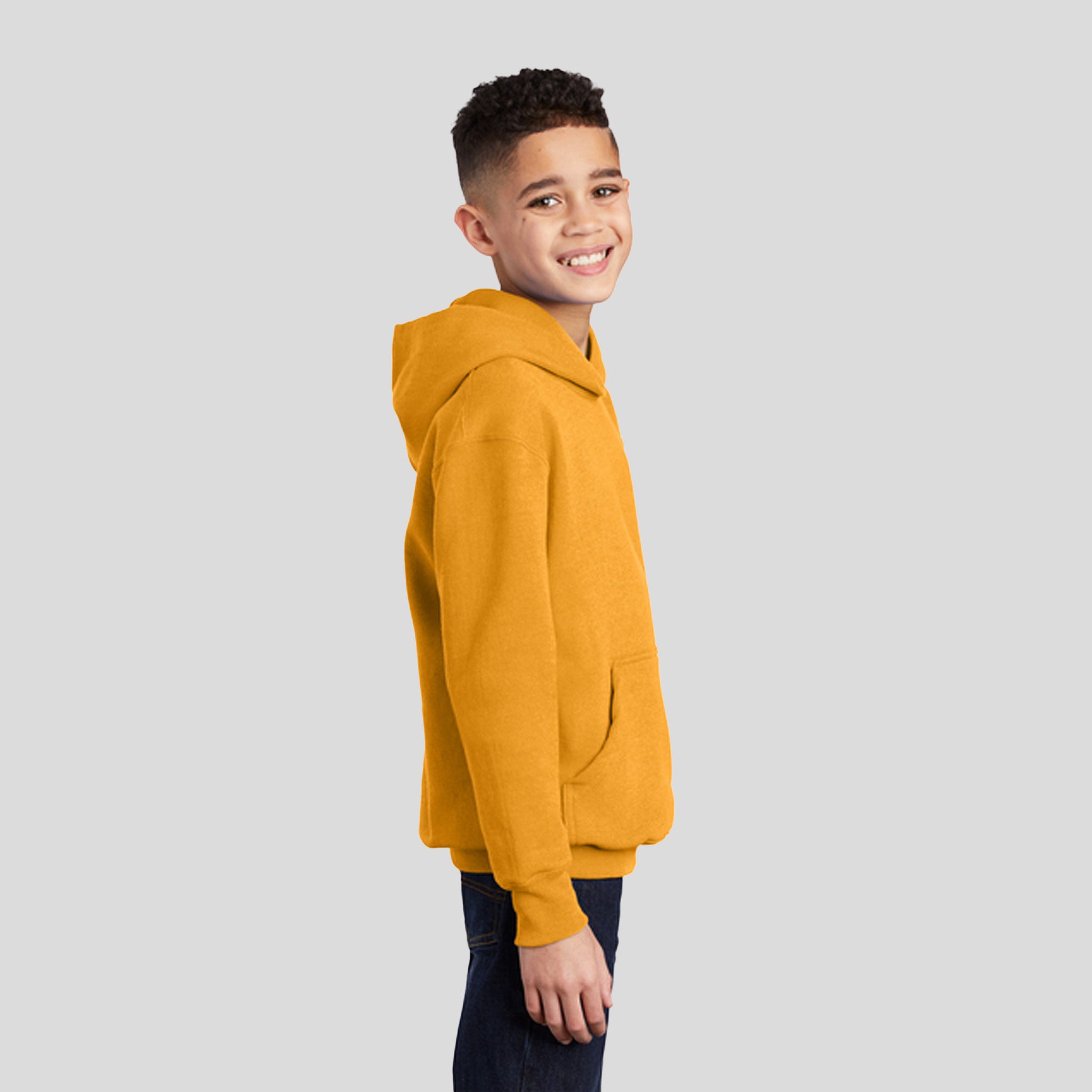 Youth Core Fleece Pullover Hooded Sweatshirt | Gold