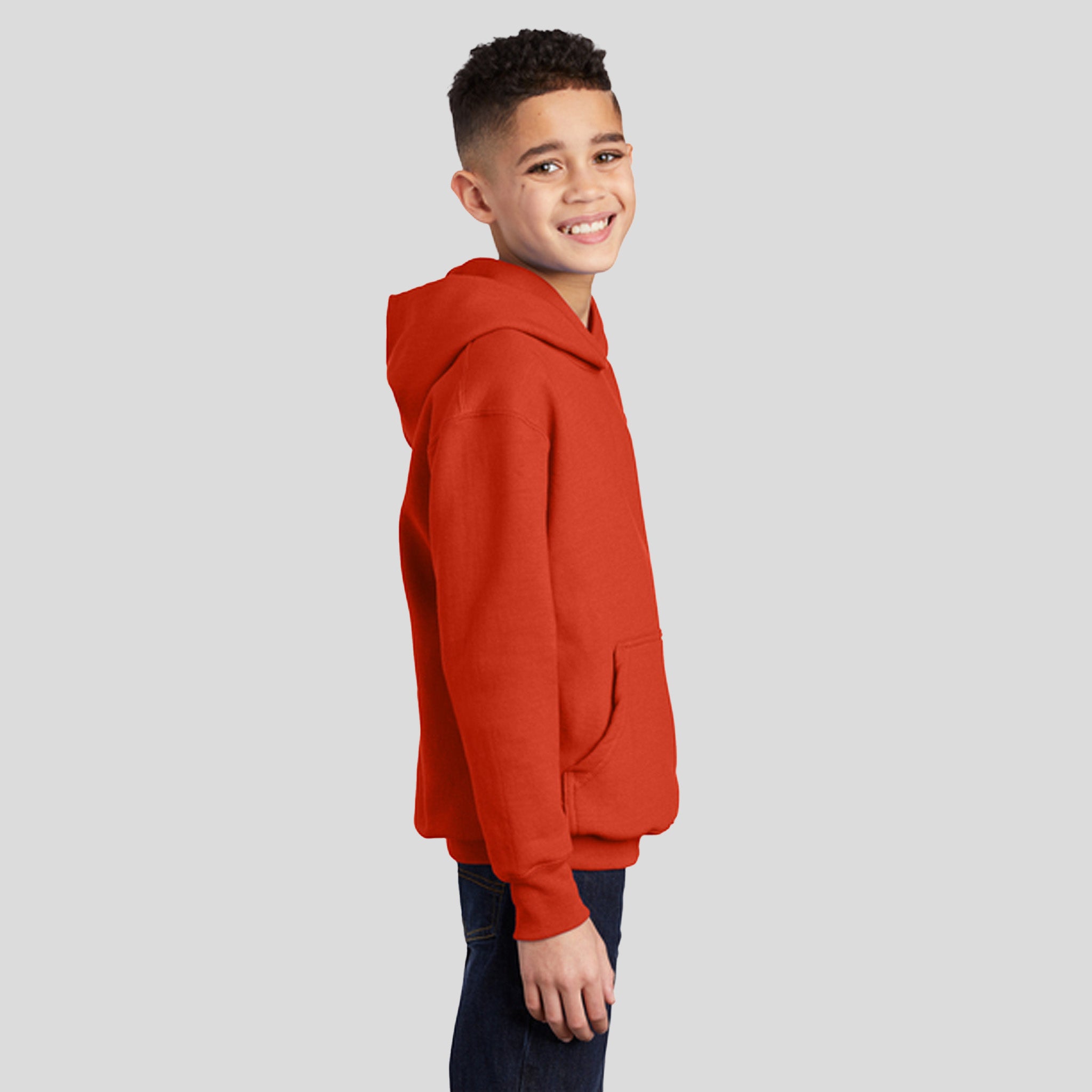 Youth Core Fleece Pullover Hooded Sweatshirt | Orange