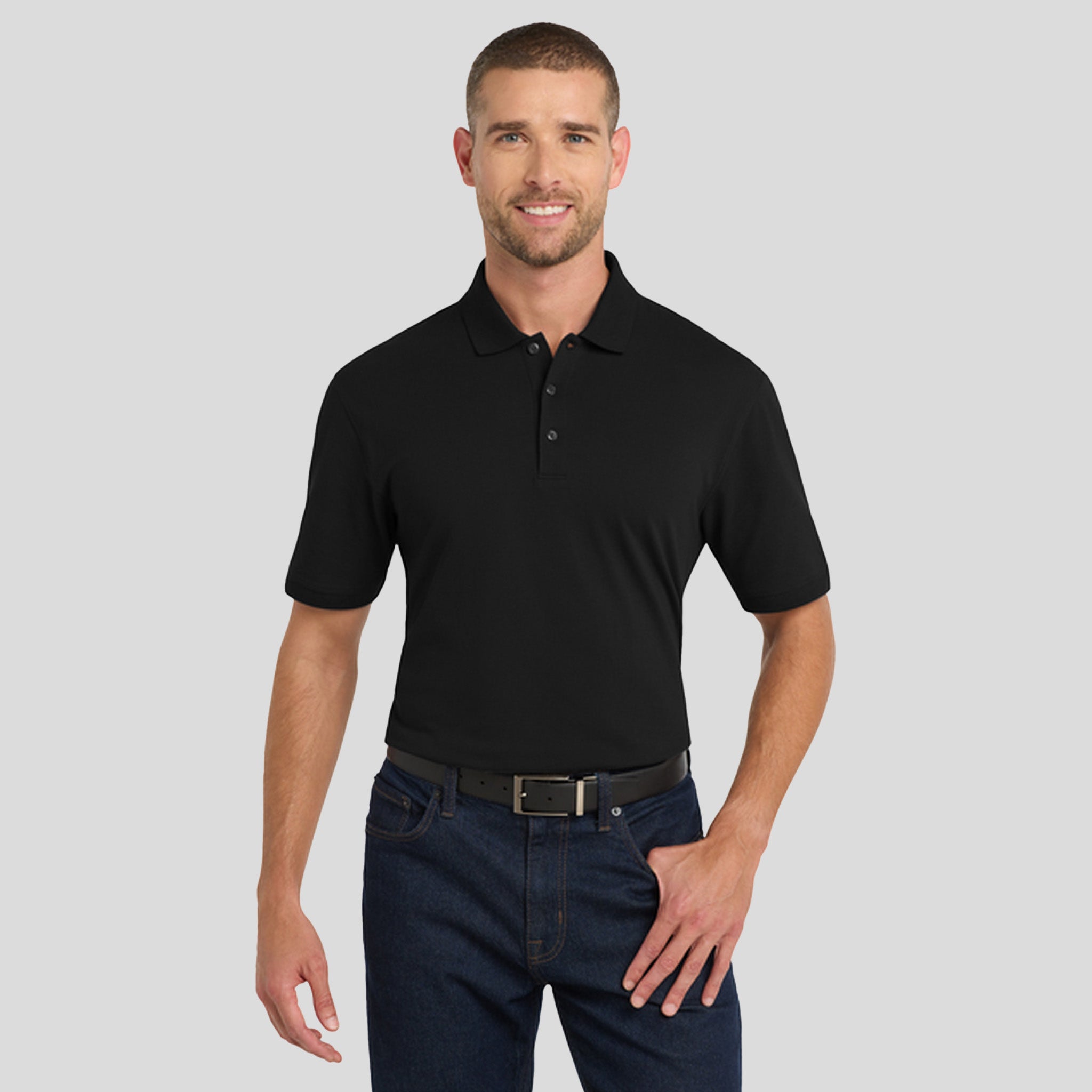 Tall EZCotton® Polo | Black