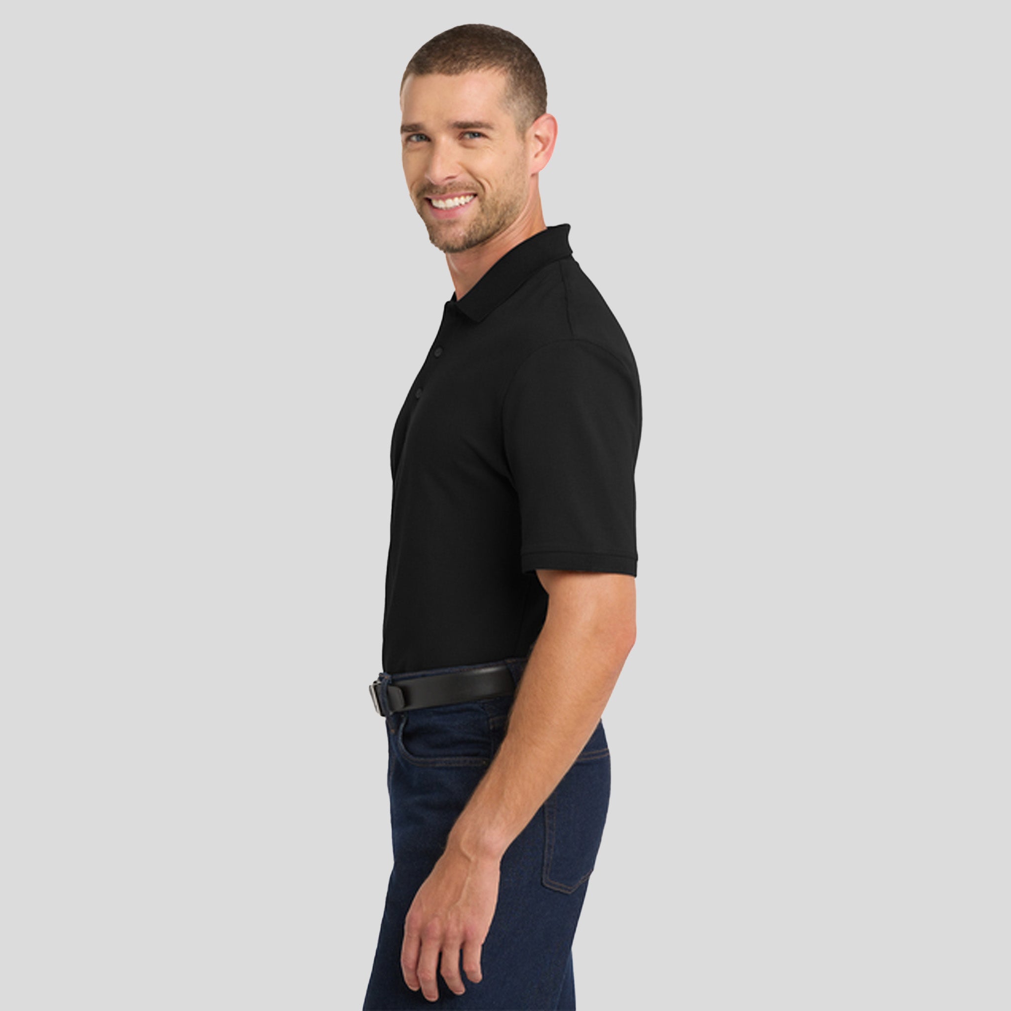 Tall EZCotton® Polo | Black