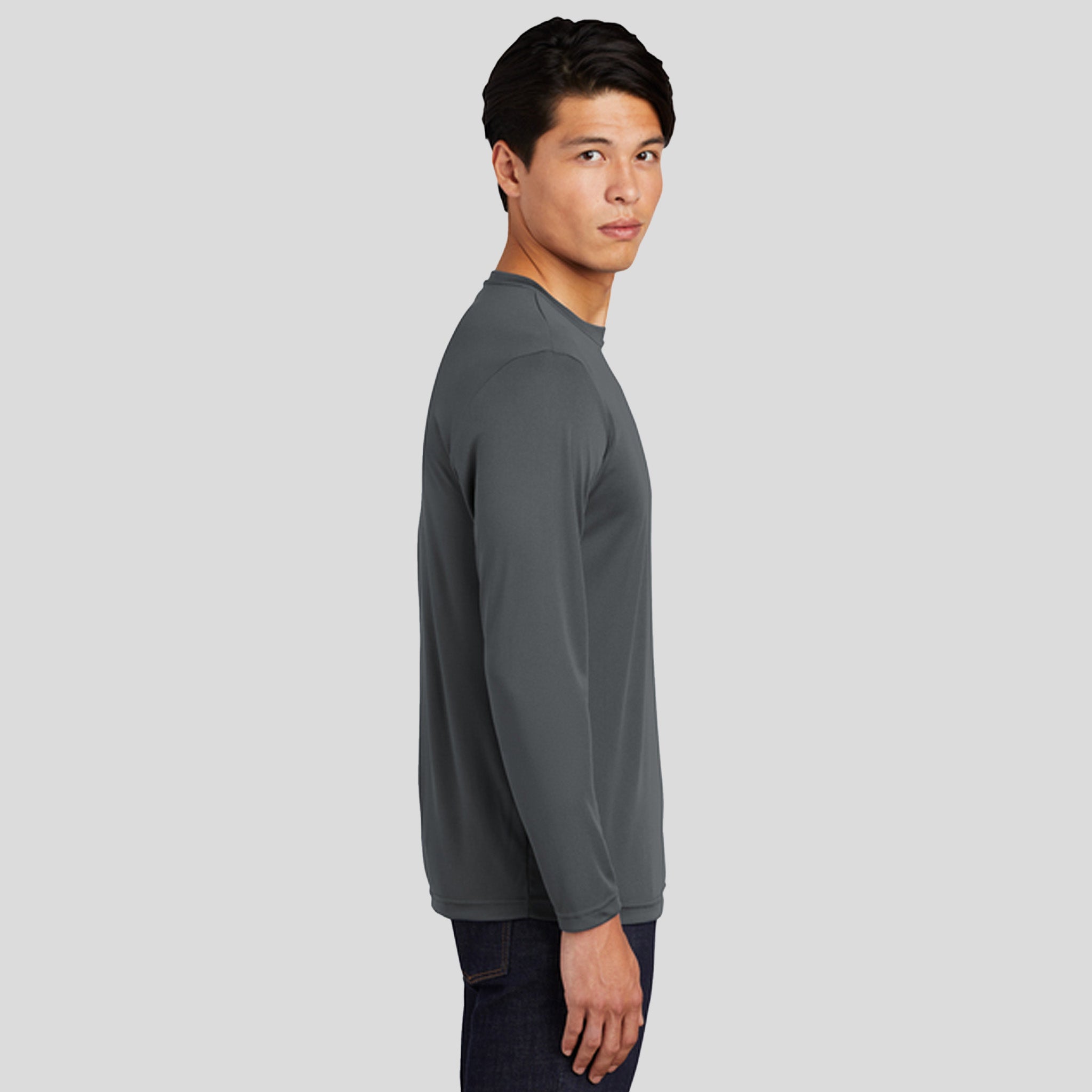 Tall Long Sleeve PosiCharge® Competitor™ Tee | Iron Grey