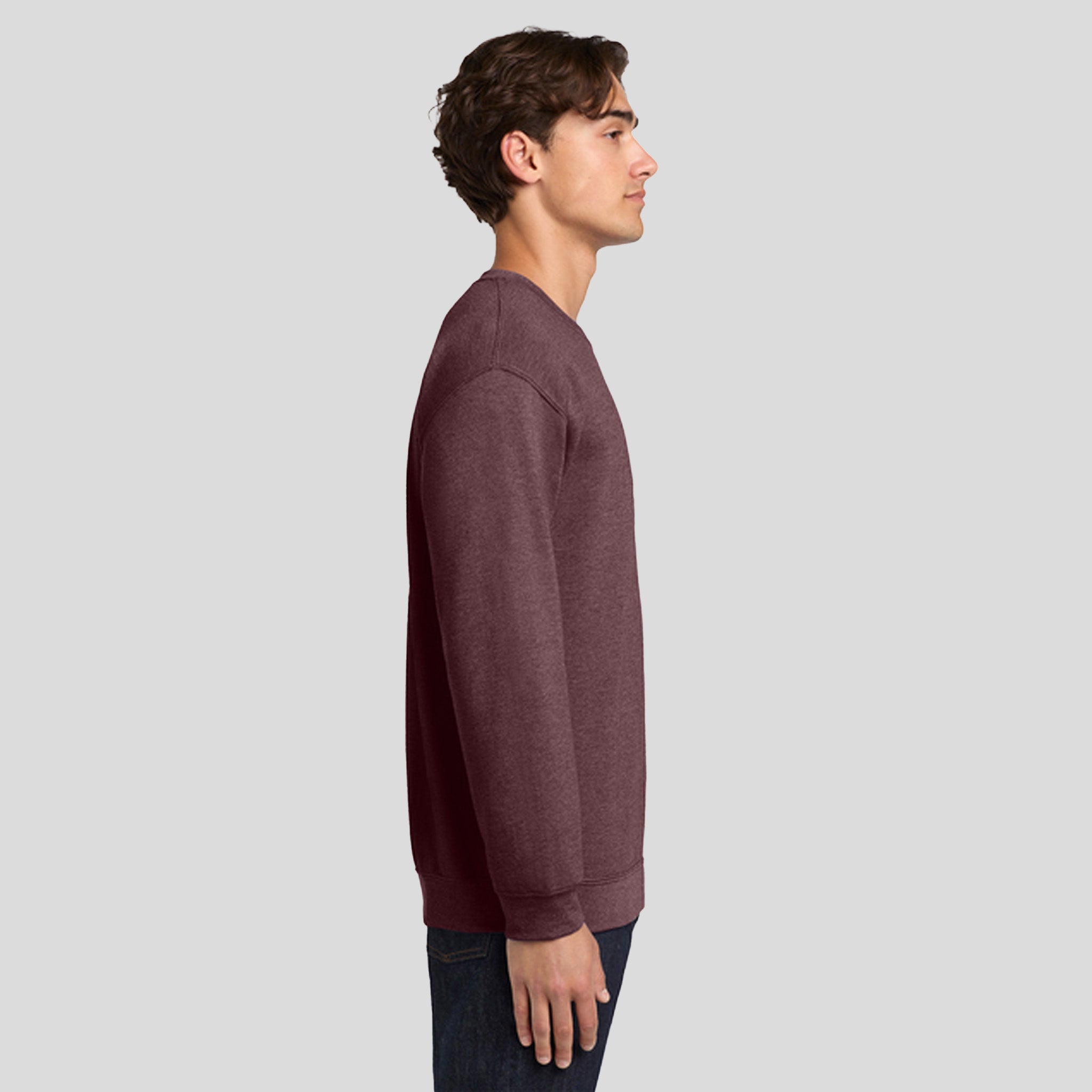 Heavy Blendβ’ Crewneck Sweatshirt | Heather Dark Maroon
