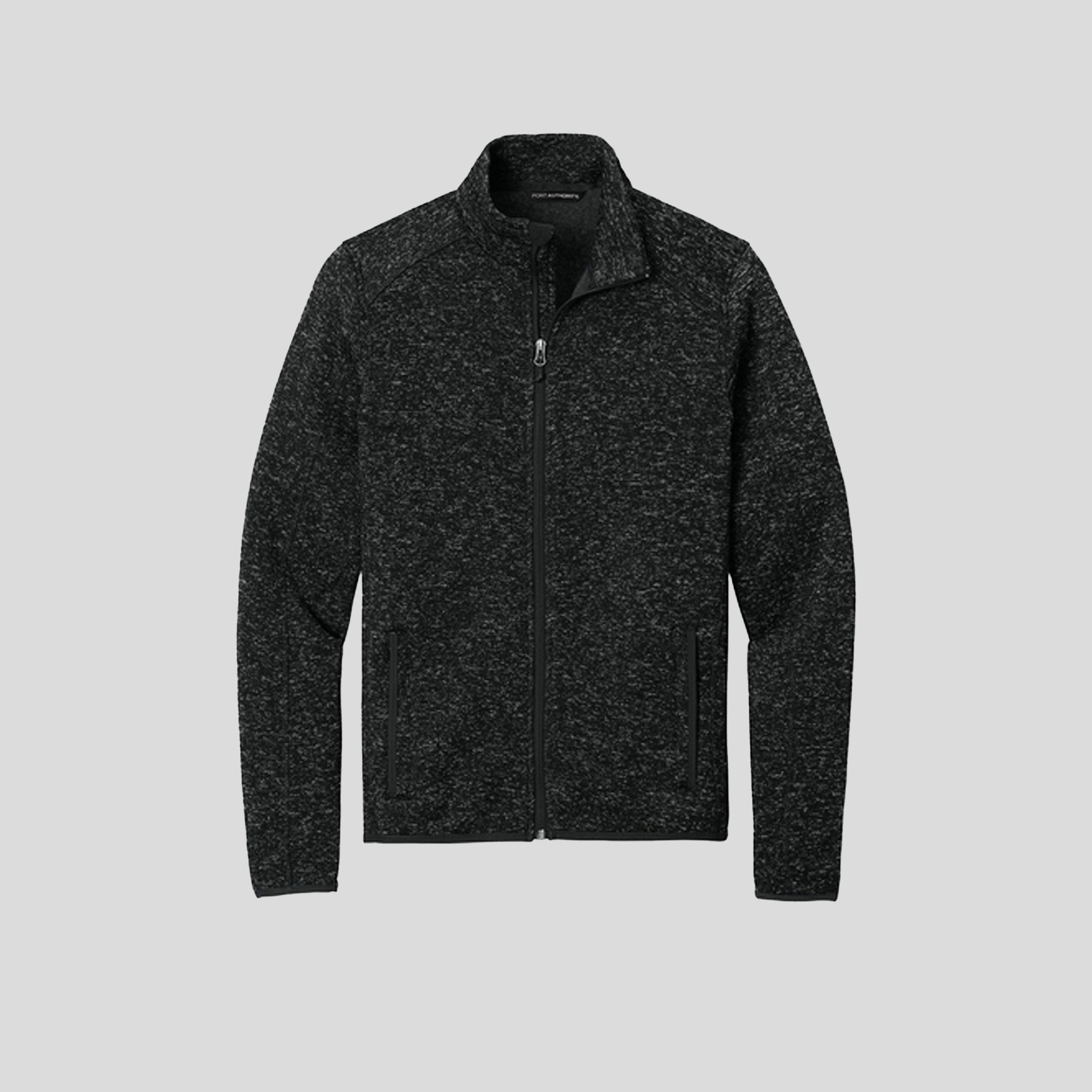 Men's Sweater Fleece Jacket | Black Heather
