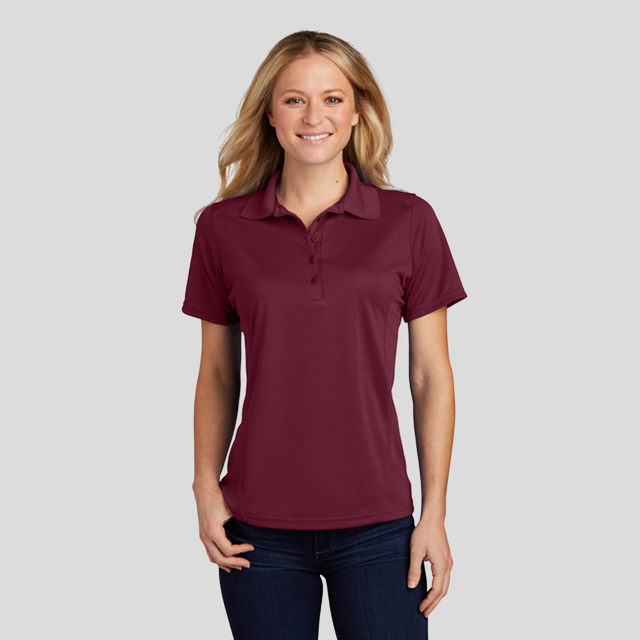 Women's Dry Zoneยฎ Raglan Accent Polo | Maroon