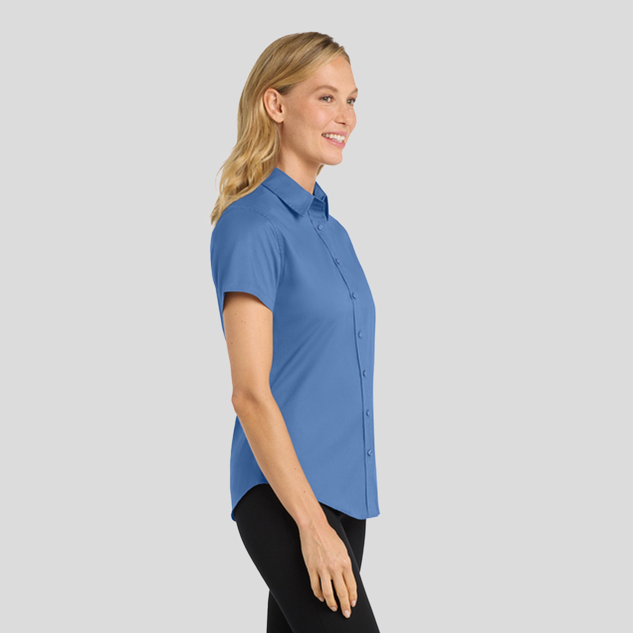 Women's Short Sleeve Easy Care Shirt | Ultramarine Blue