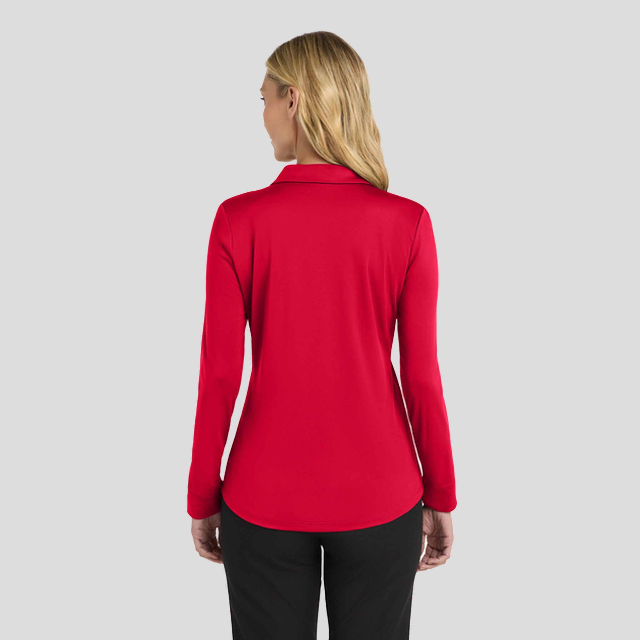 Women's Silk Touch™ Performance Long Sleeve Polo | Red
