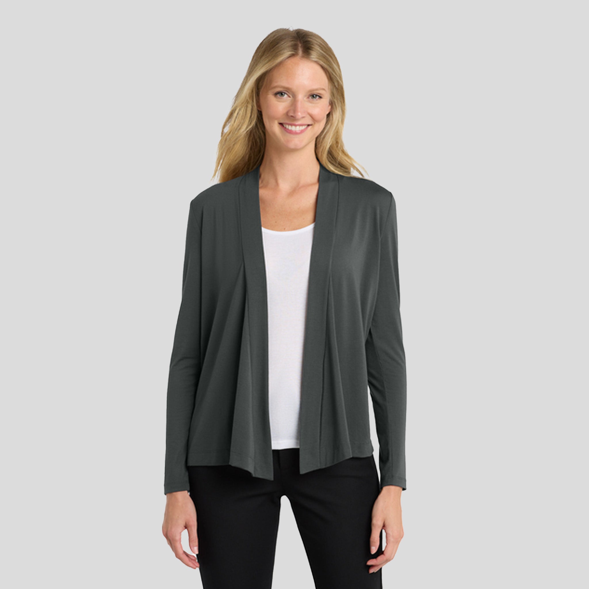 Women's Concept Open Cardigan | Grey Smoke
