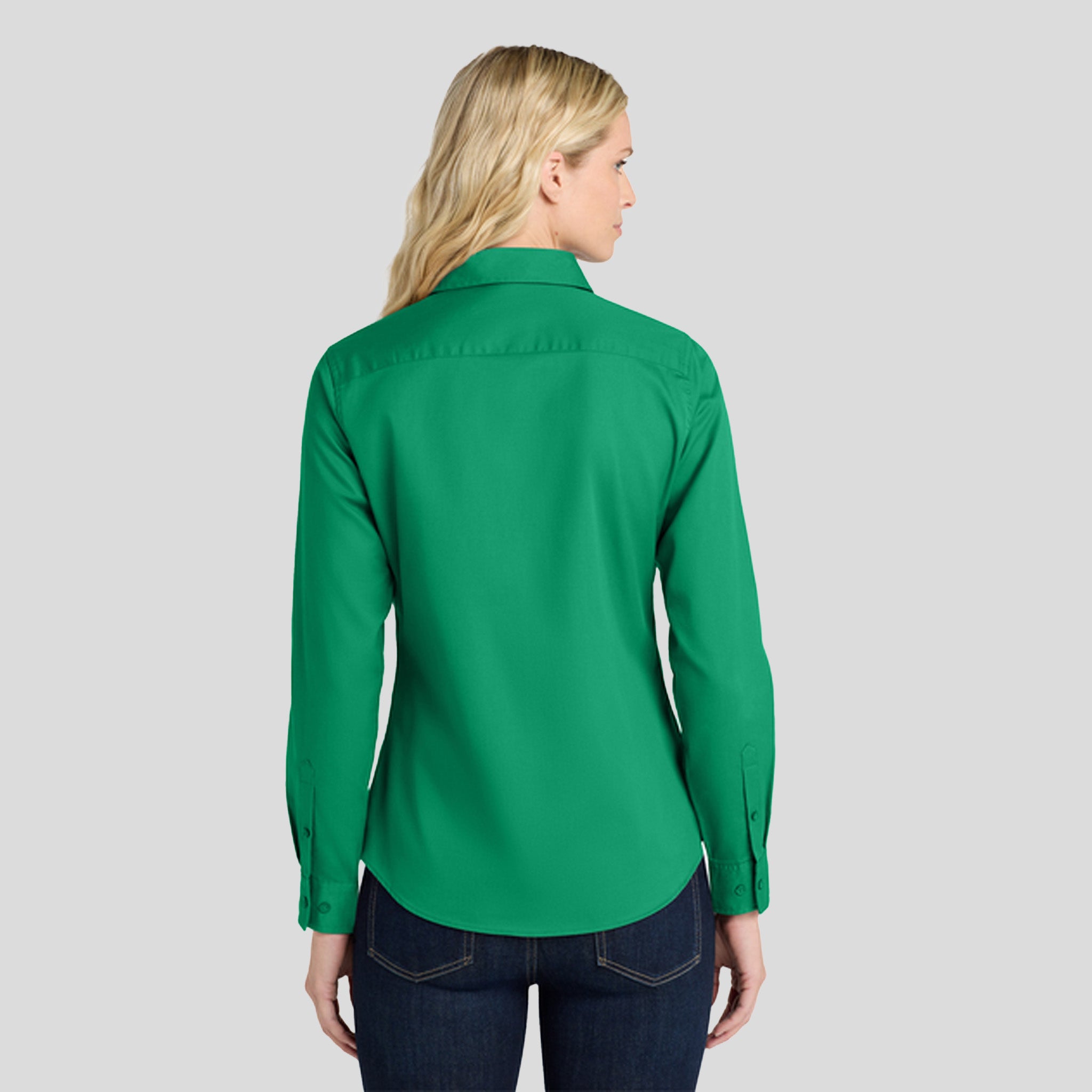 Women's Long Sleeve Easy Care Shirt | Court Green