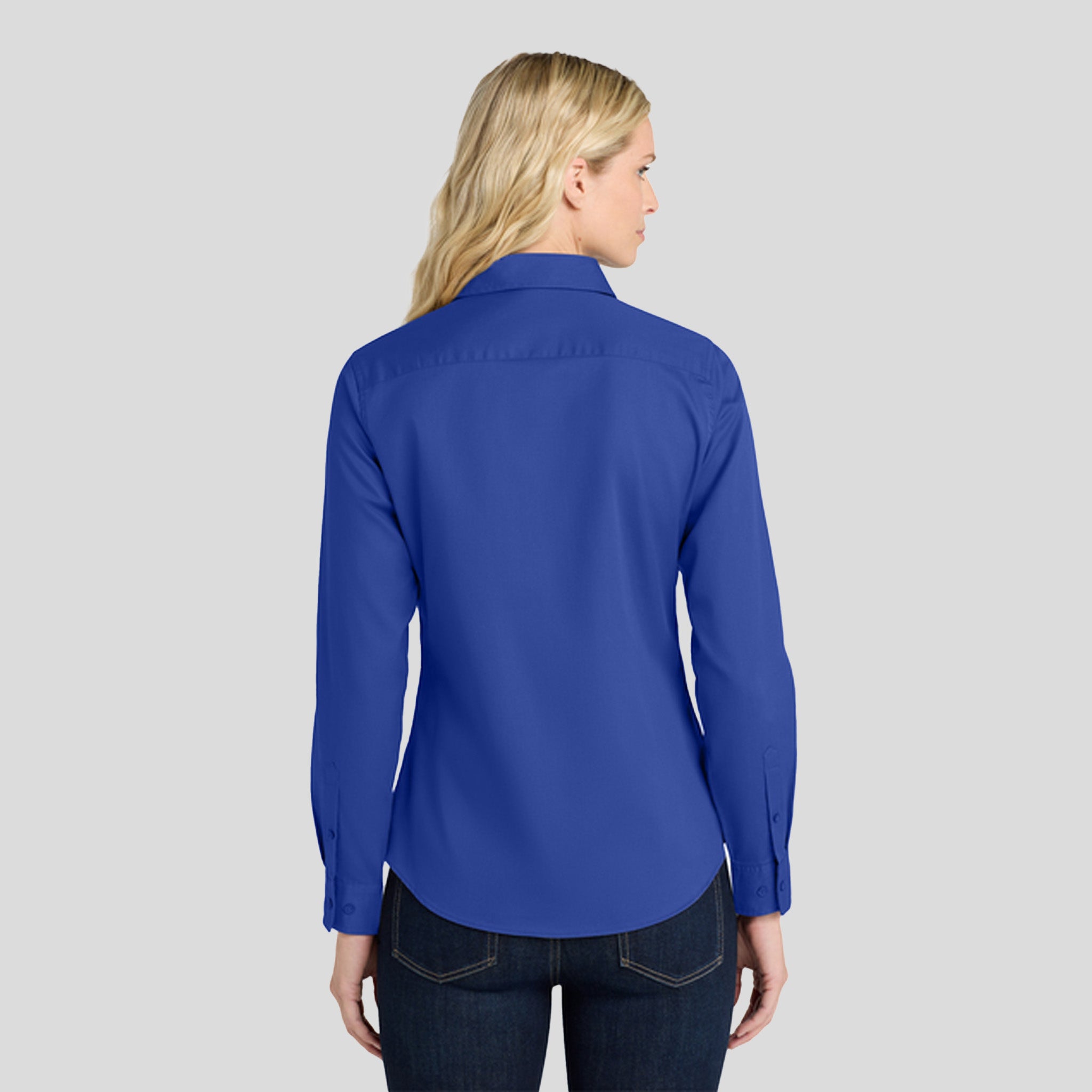 Women's Long Sleeve Easy Care Shirt | Royal/Classic Navy