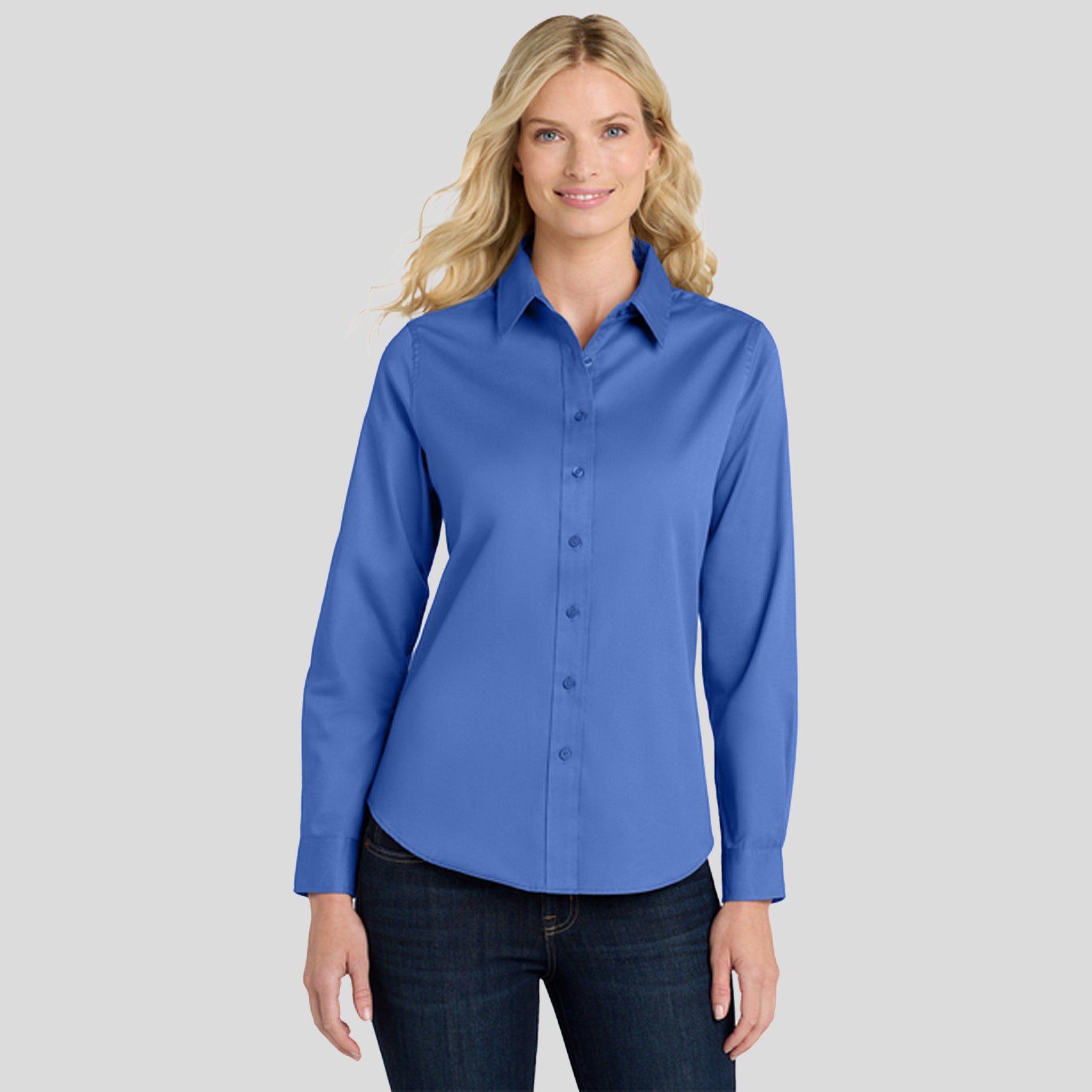 Women's Long Sleeve Easy Care Shirt | Ultramarine Blue