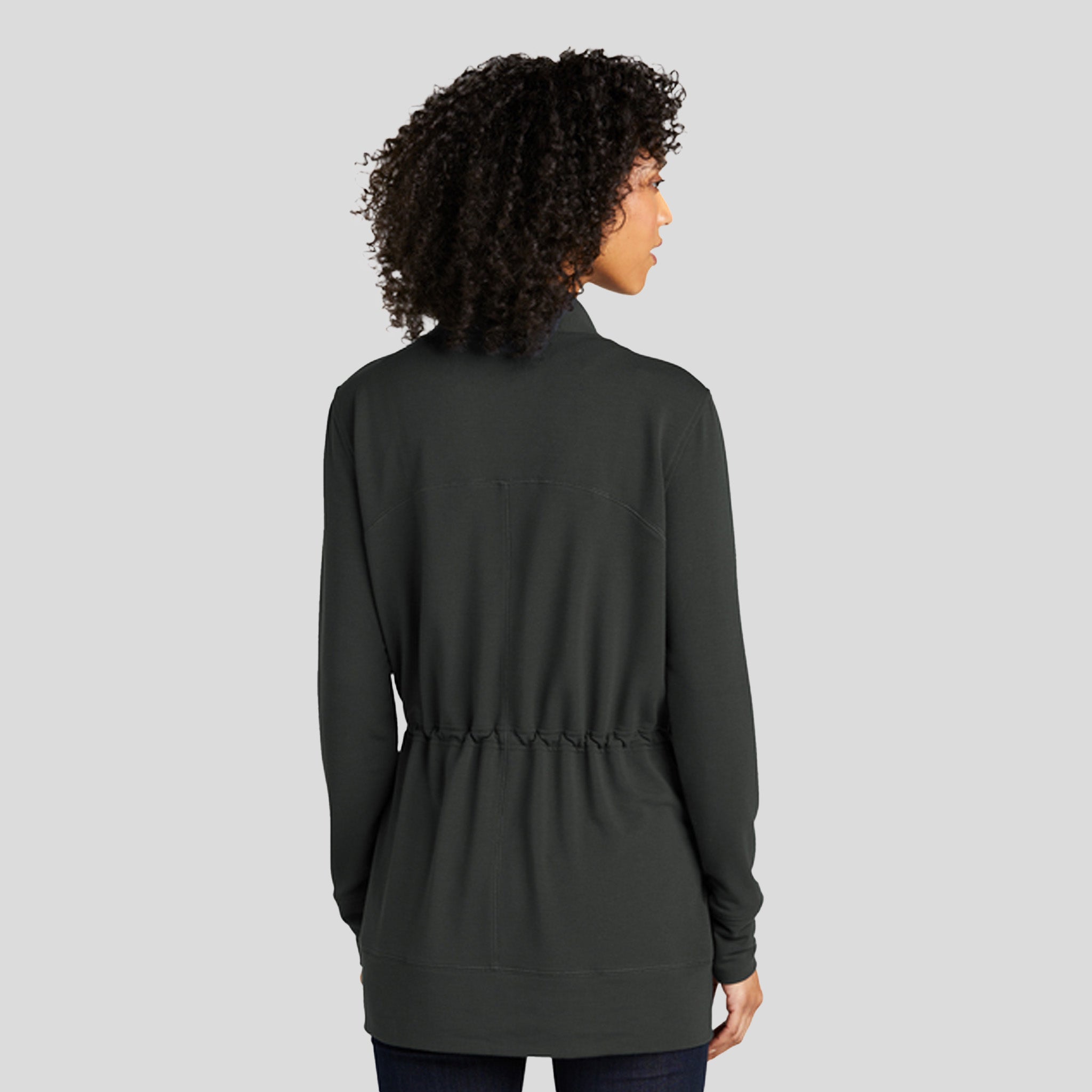 Women's Microterry Cardigan | Charcoal